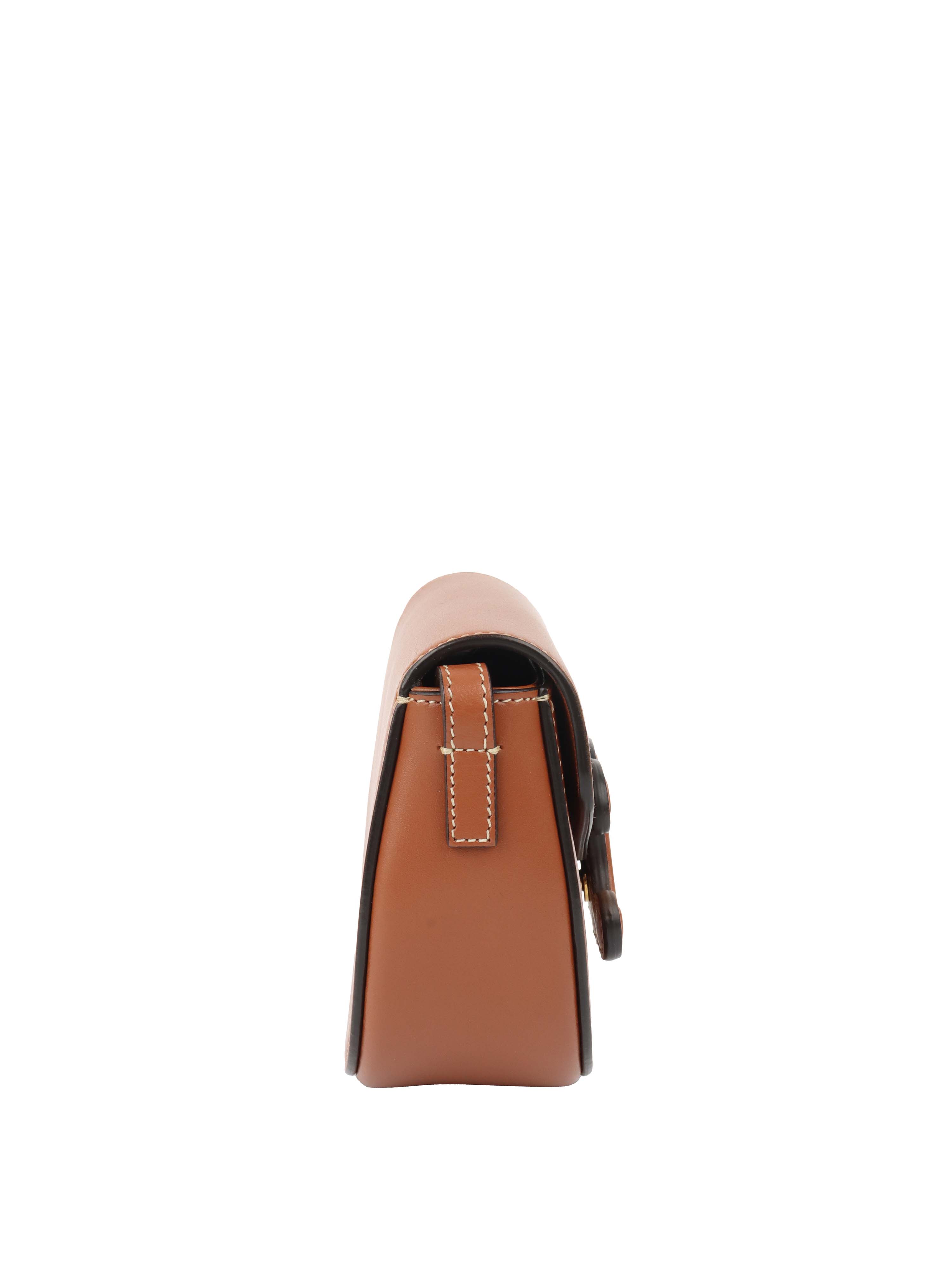 Celine Brown Triumph Cuir Mini Besace Bag.