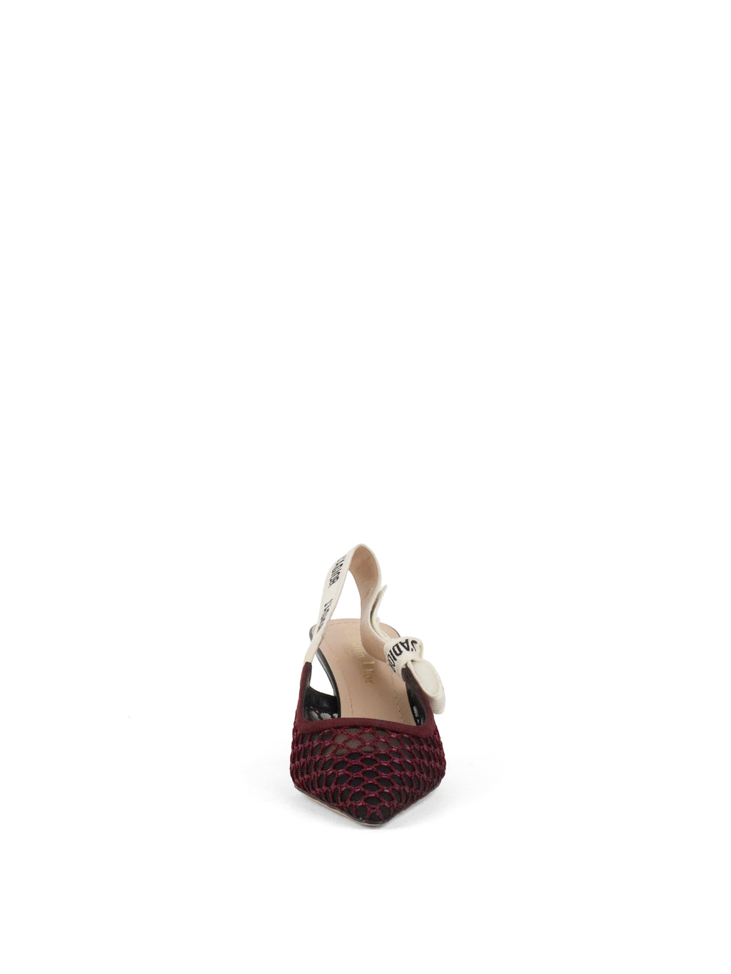 Dior Burgundy Mesh J'Adior Slingback Sandal