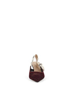 Dior Burgundy Mesh J'Adior Slingback Sandal