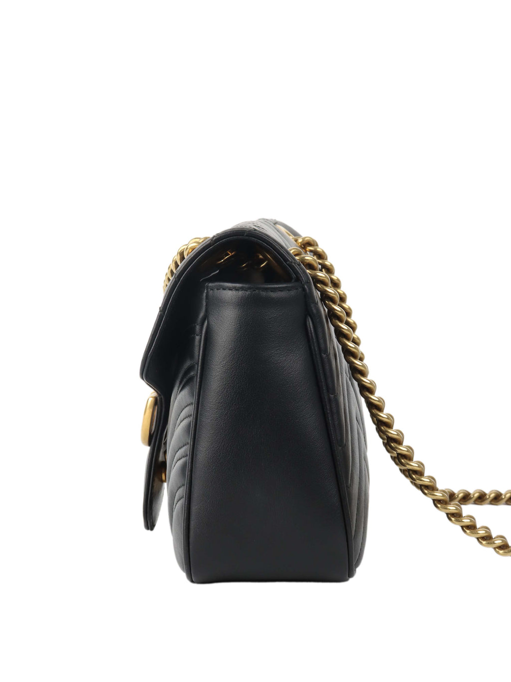 Gucci Black Small Marmont Shoulder Bag.
