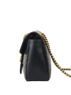 Gucci Black Small Marmont Shoulder Bag.