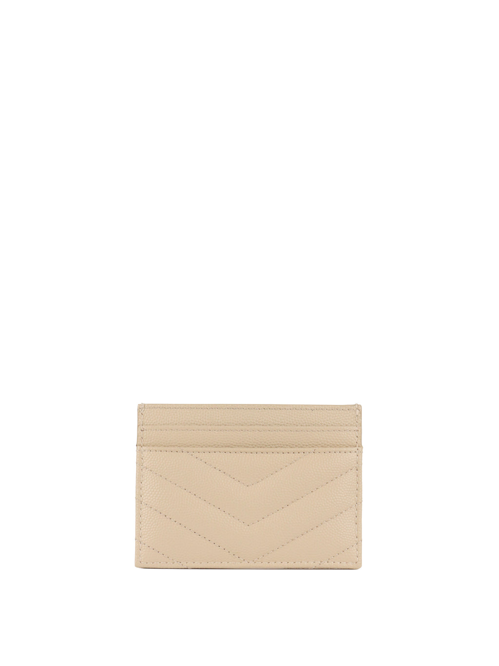 Saint Laurent Light Beige Cassandre Matelasse Card Holder