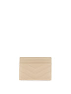 Saint Laurent Light Beige Cassandre Matelasse Card Holder