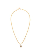 Tiffany & Co Yellow Gold Mini Heart Tag Bead Necklace