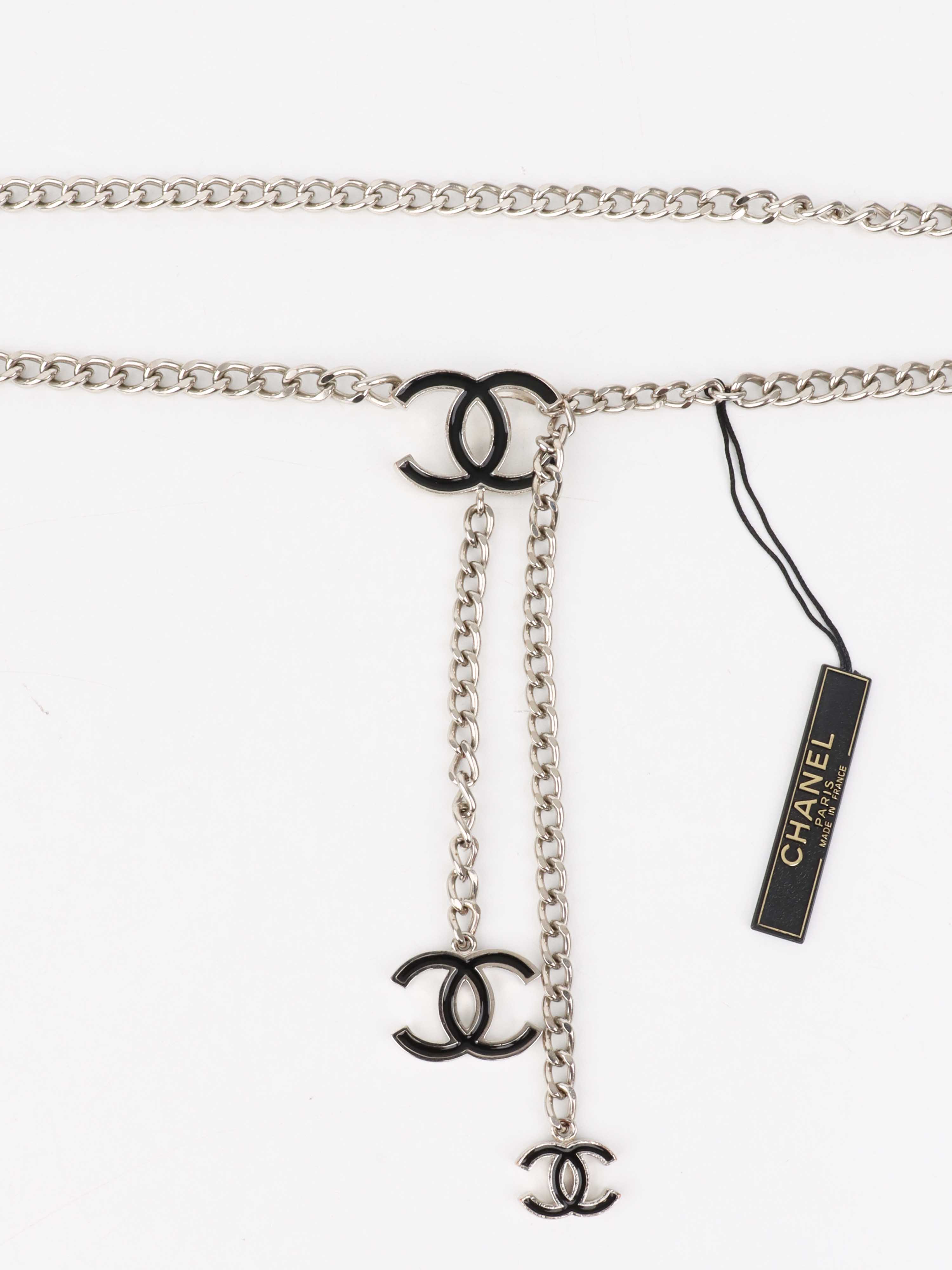 Chanel Silver Chain Belt.