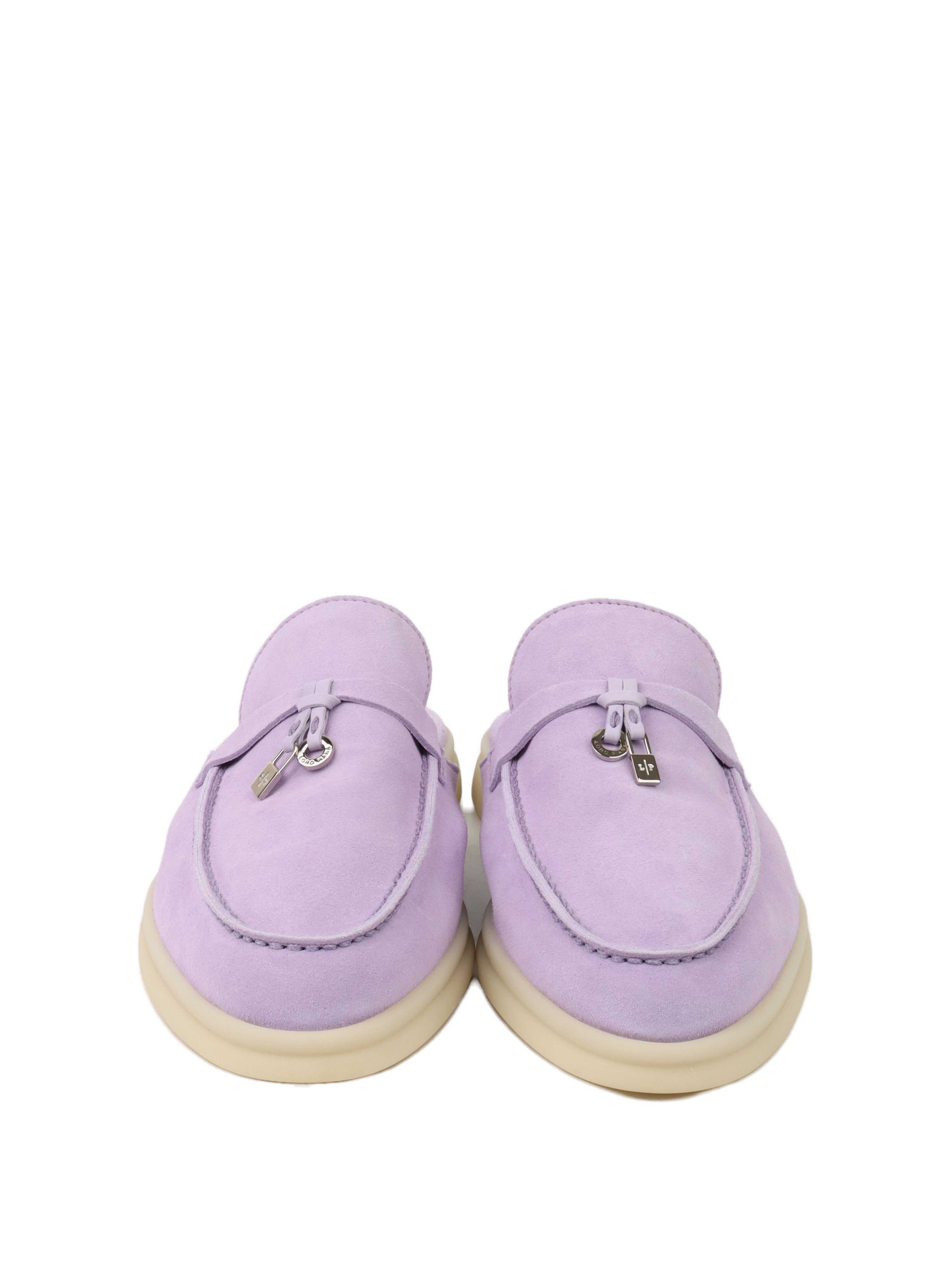 Loro Piana Lilac Babouche Charms Walk Loafers Size 38.