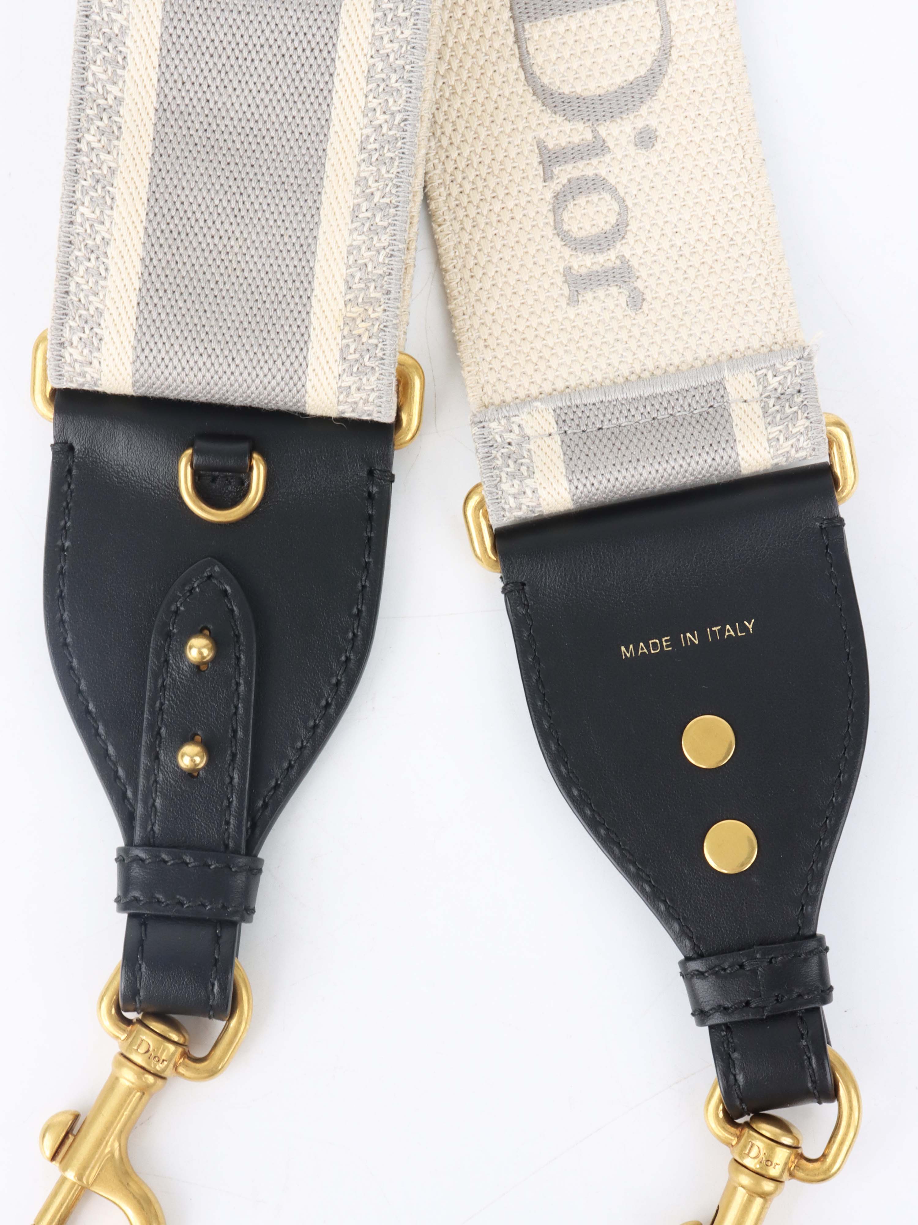Dior Grey Adjustable Shoulder Strap with Ring