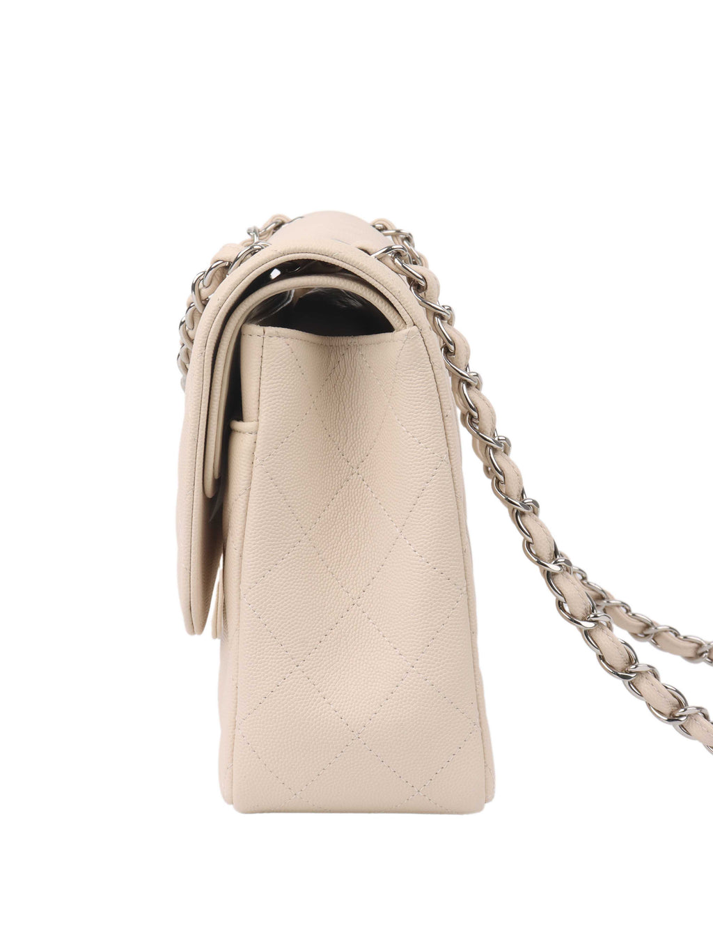 Chanel Jumbo Ivory Caviar Classic Flap.