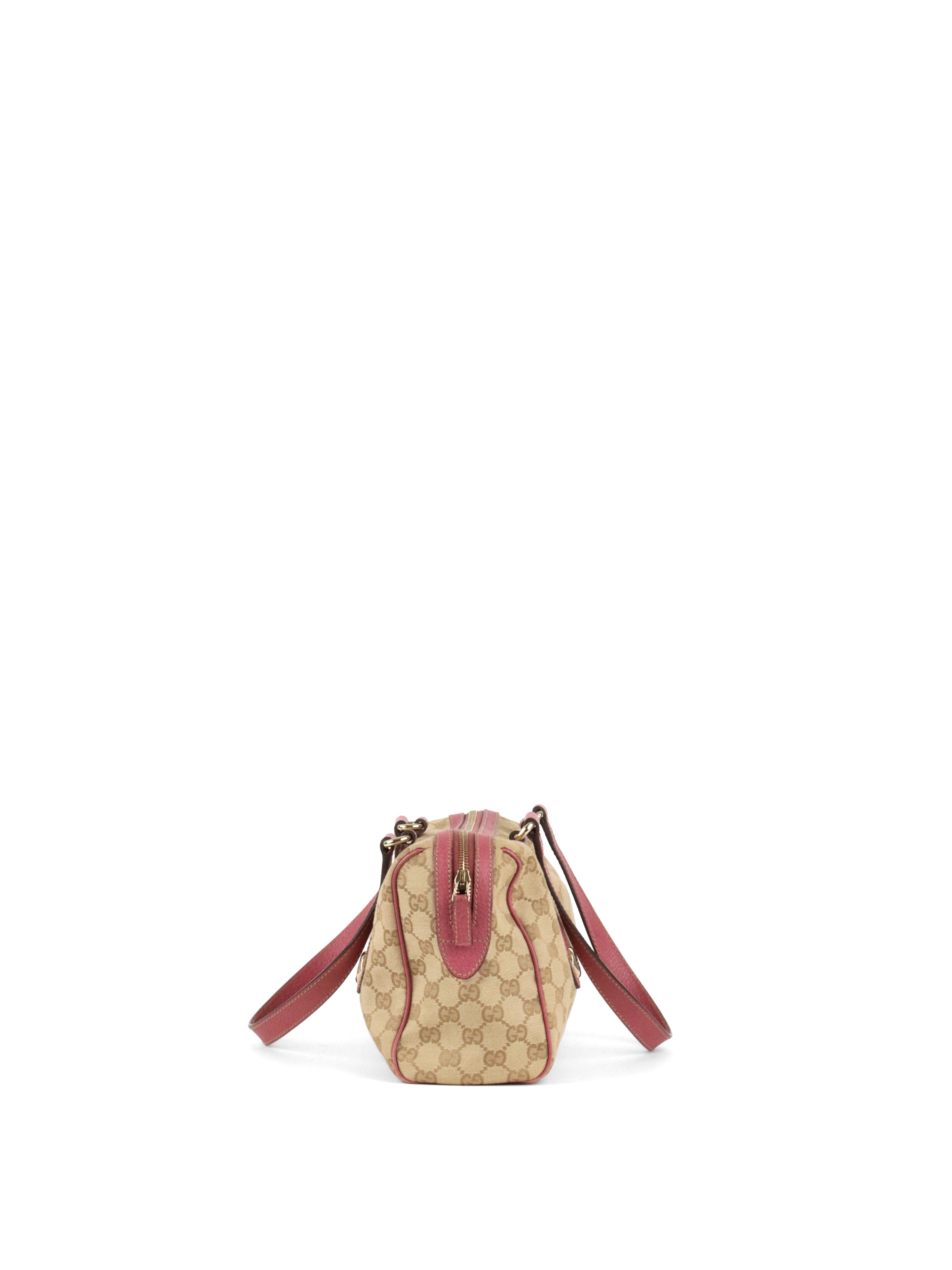 Gucci GG Ebony/Pink Charmy Boston Bag