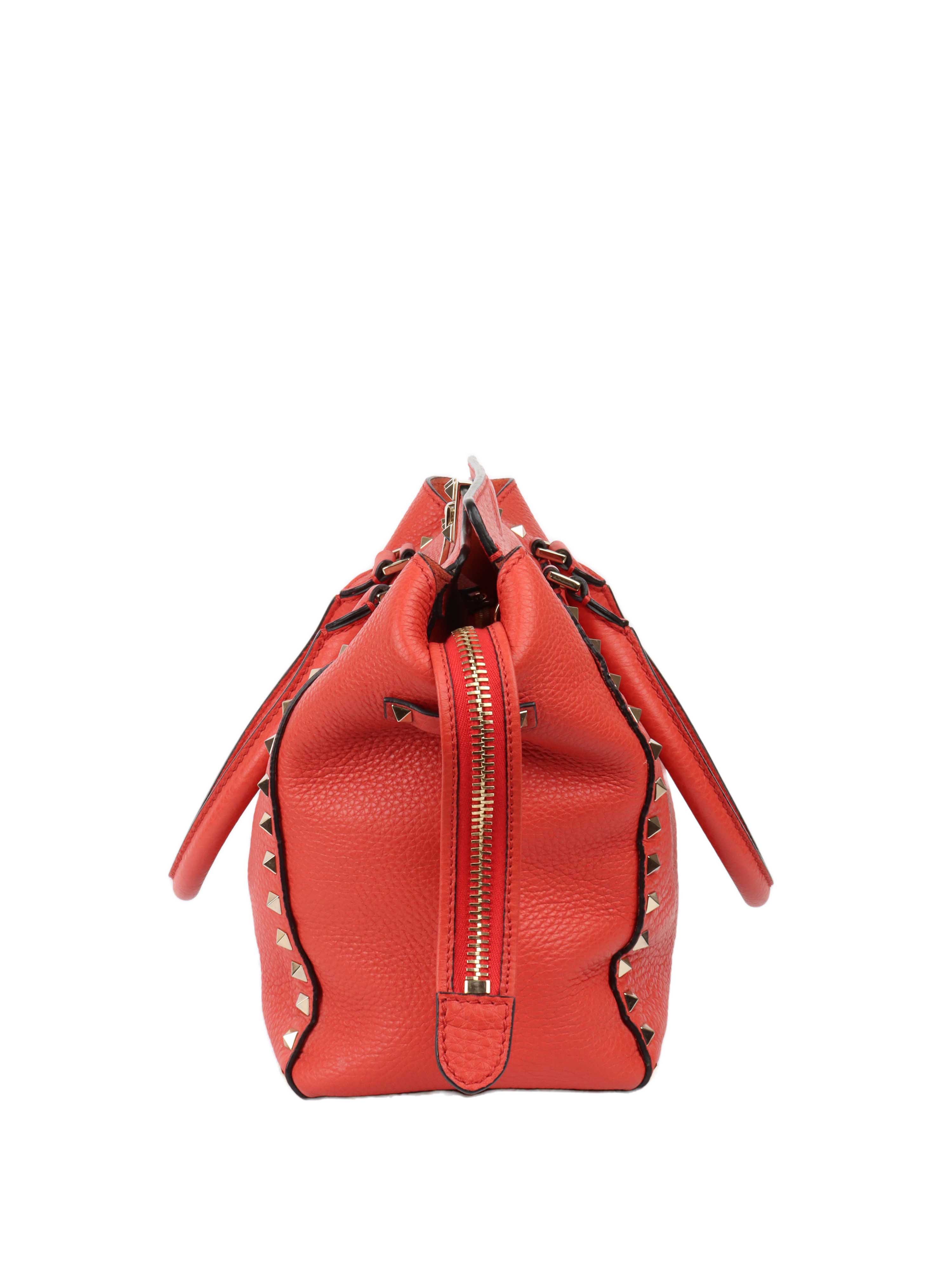 Valentino Orange Rockstud Tote.