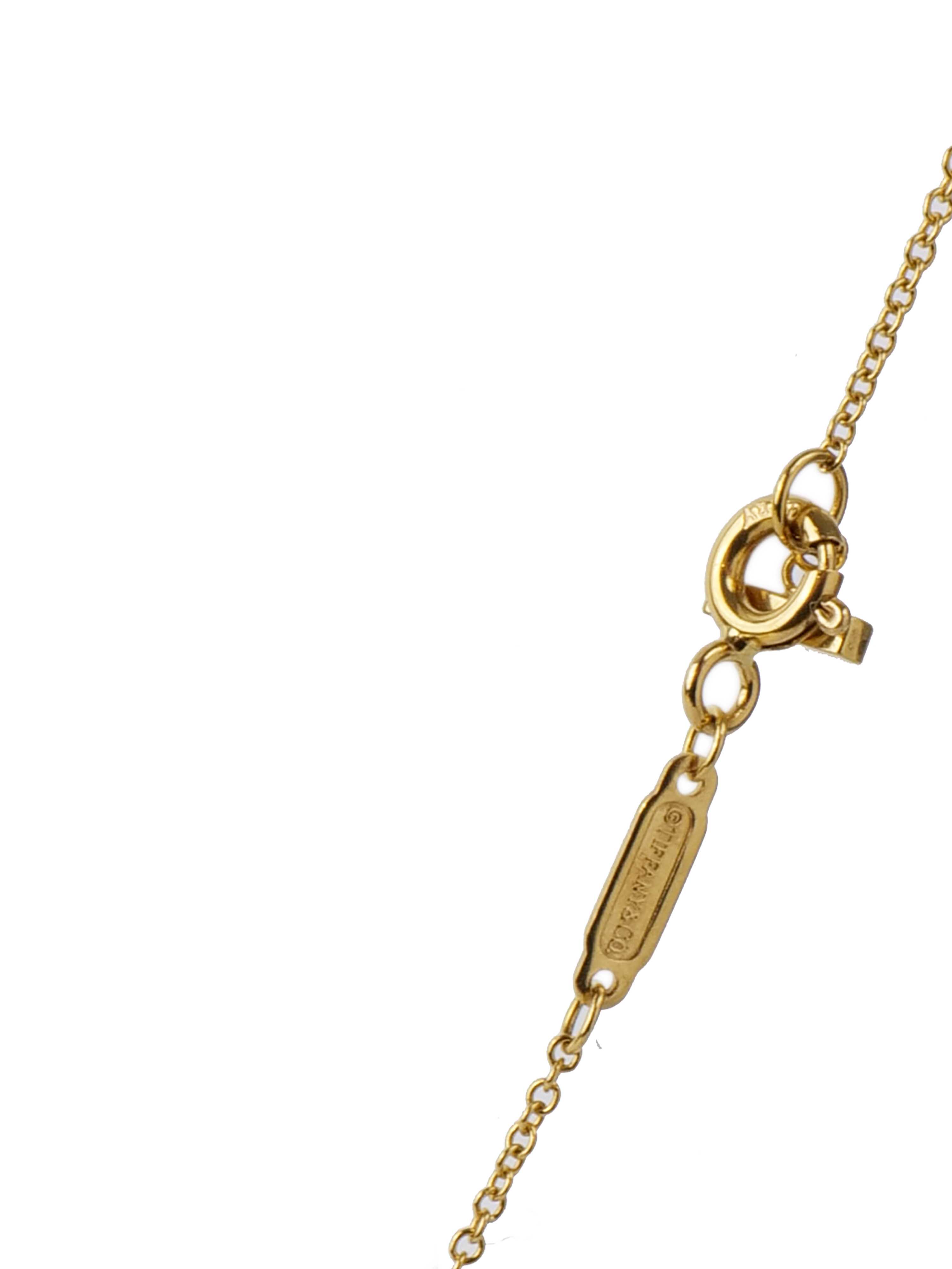 Tiffany & Co 18k Yellow Gold Smile Necklace.