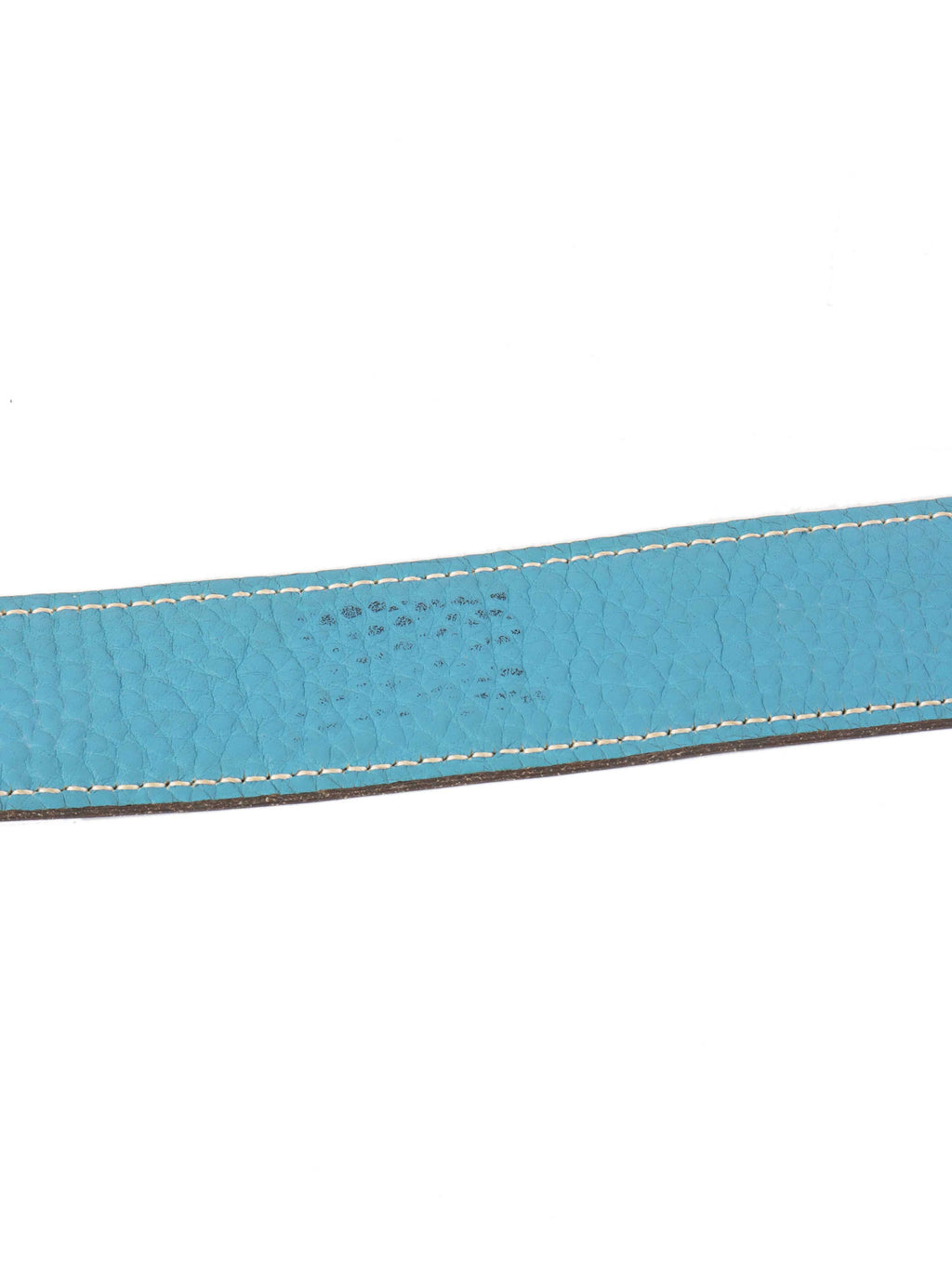 Hermes Bleu Jean/Noir Leather H Belt.