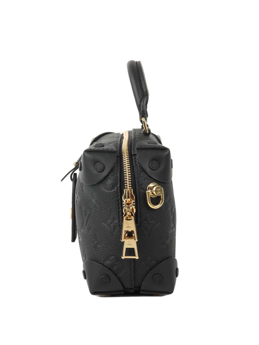Louis Vuitton Black Monogram Empreinte Petite Malle Souple Bag.