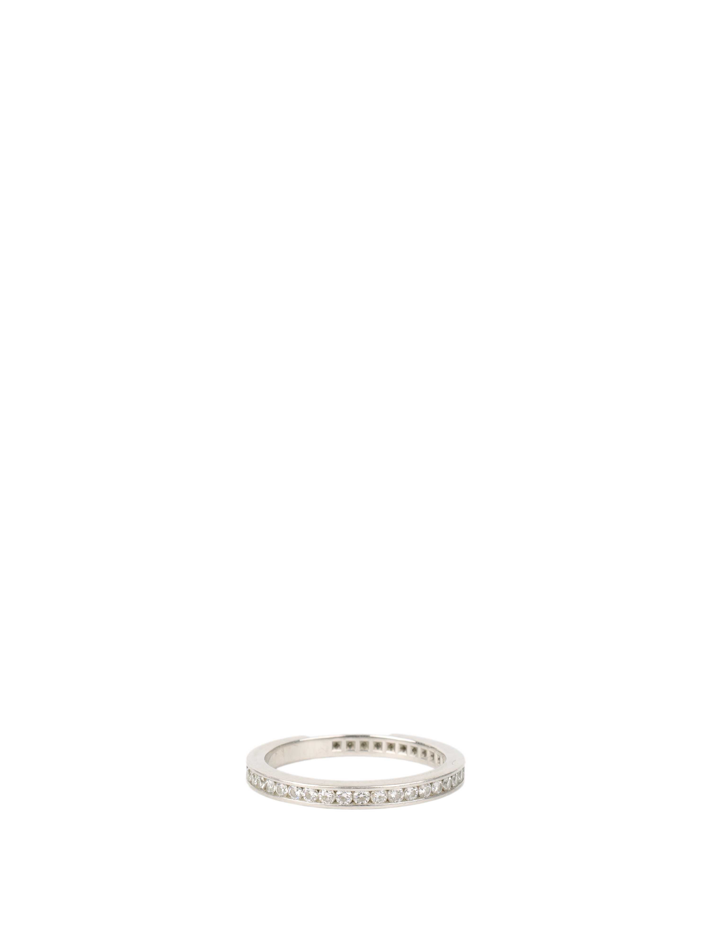 Tiffany & Co Platinum with a Full-circle of Diamonds Ring 2mm band