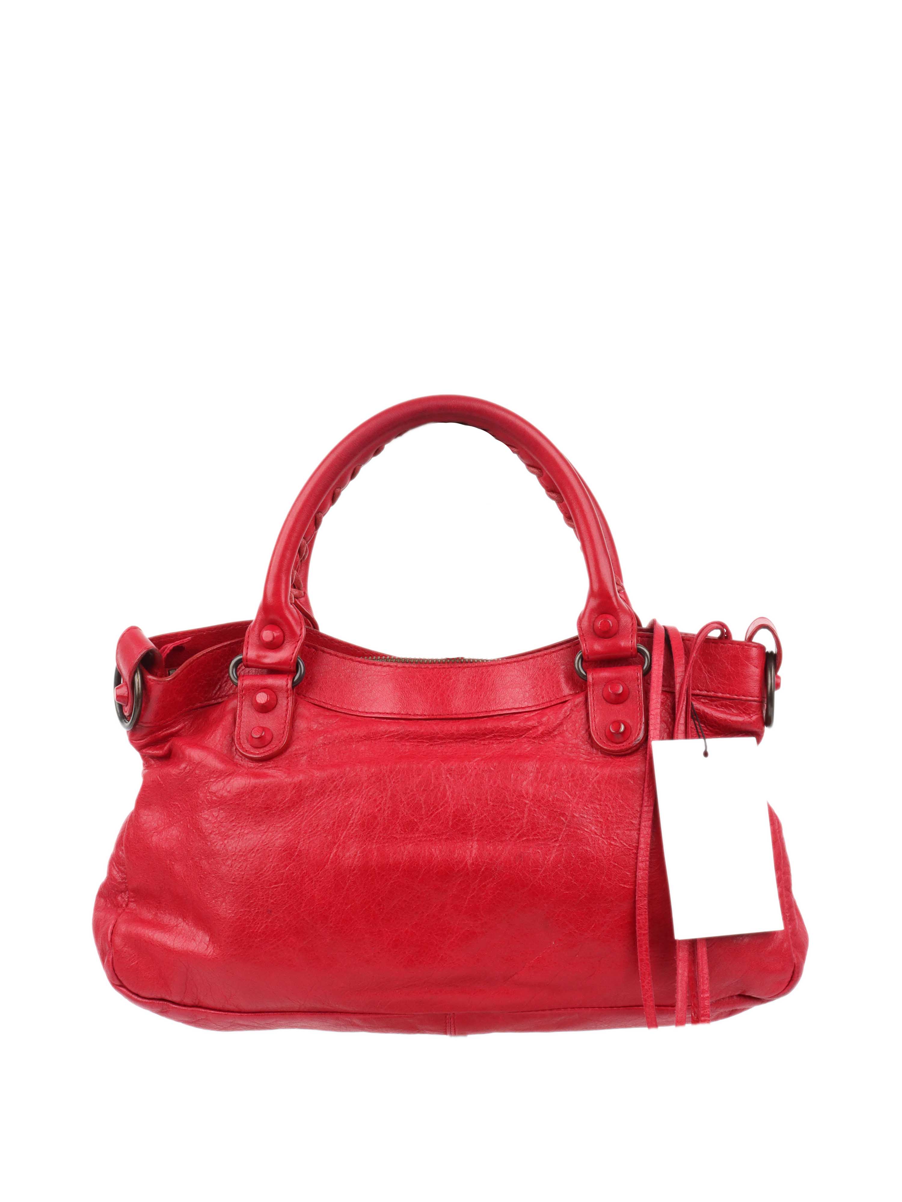 Balenciaga Red Leather Classic First Bag.