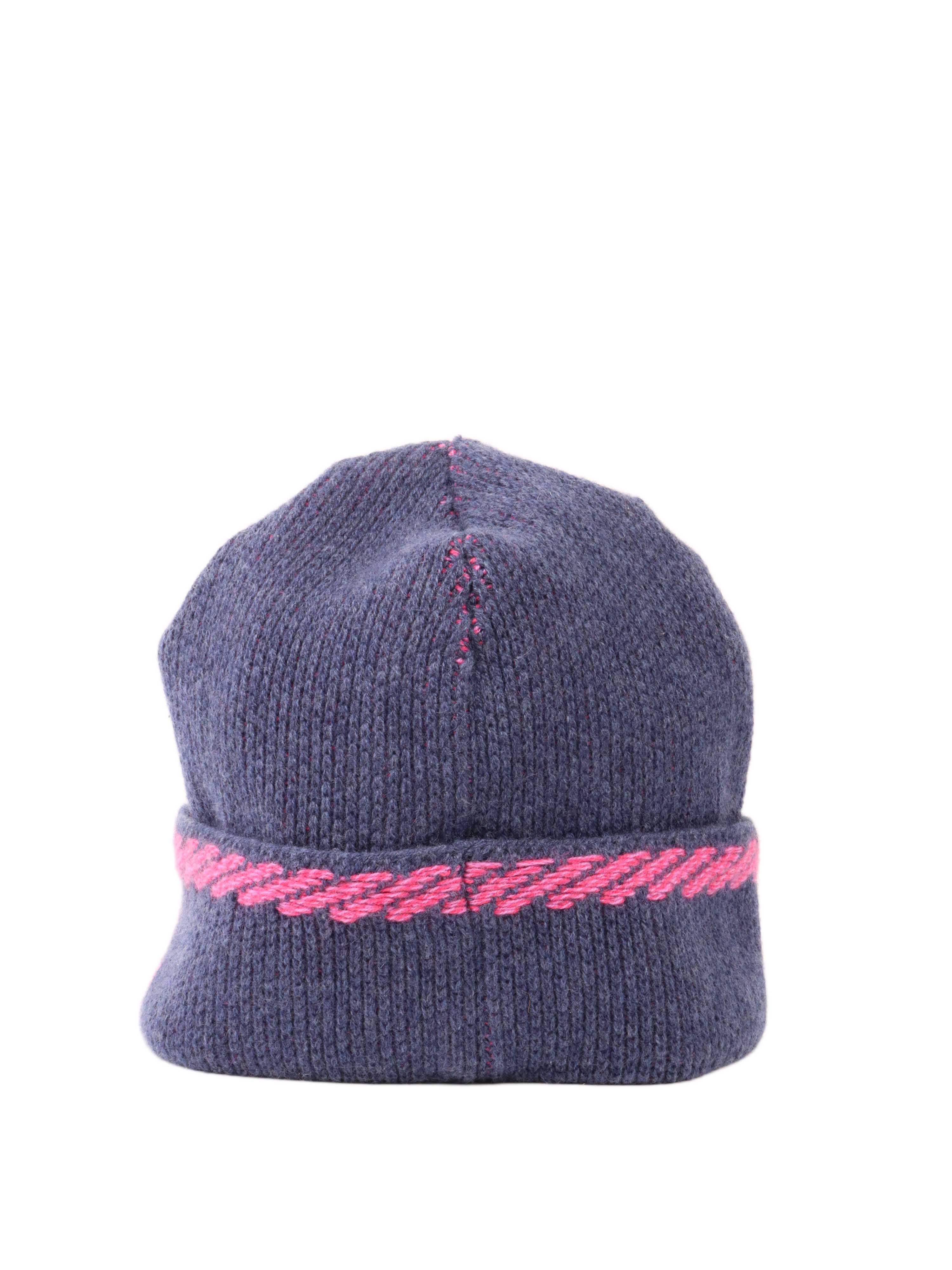 Chanel Navy and Fuchsia Beanie.