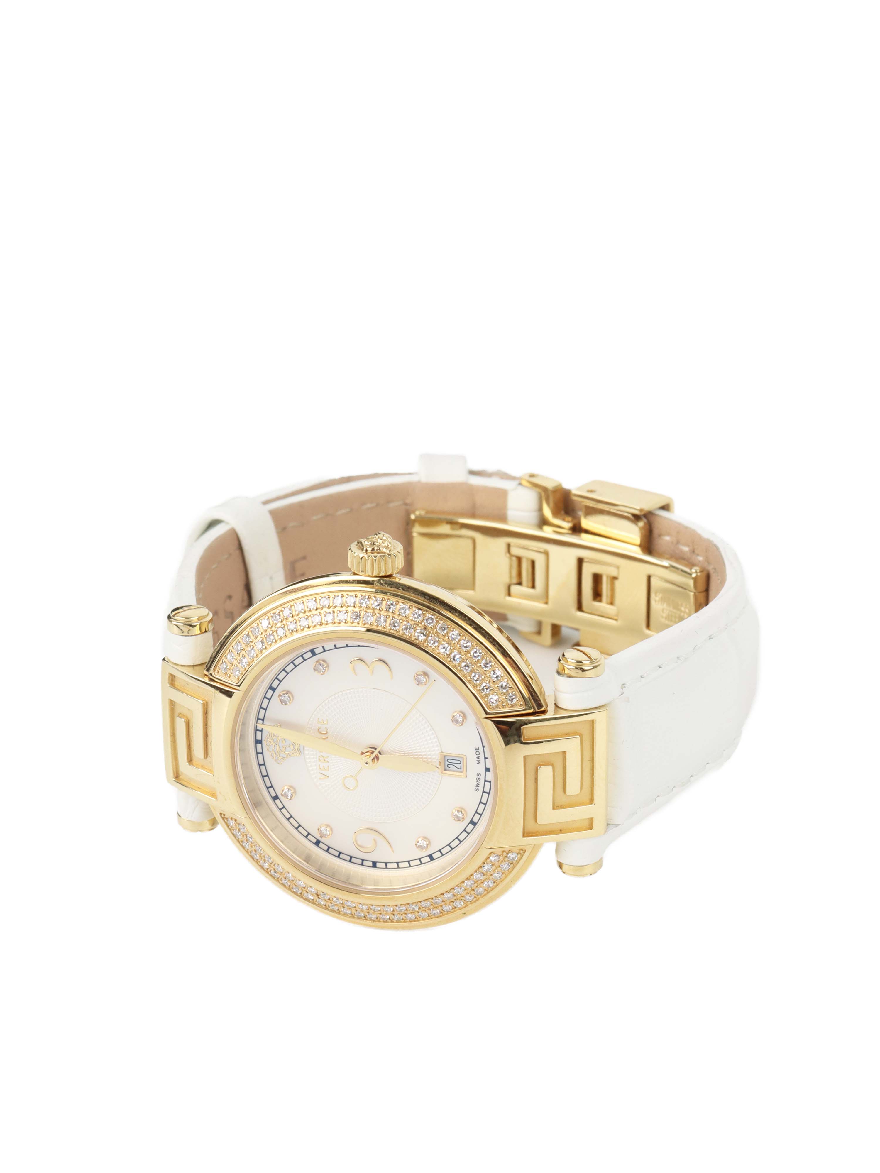 Versace Reve Gold with Diamond and Mother of Pearl 34mm Dial Watch