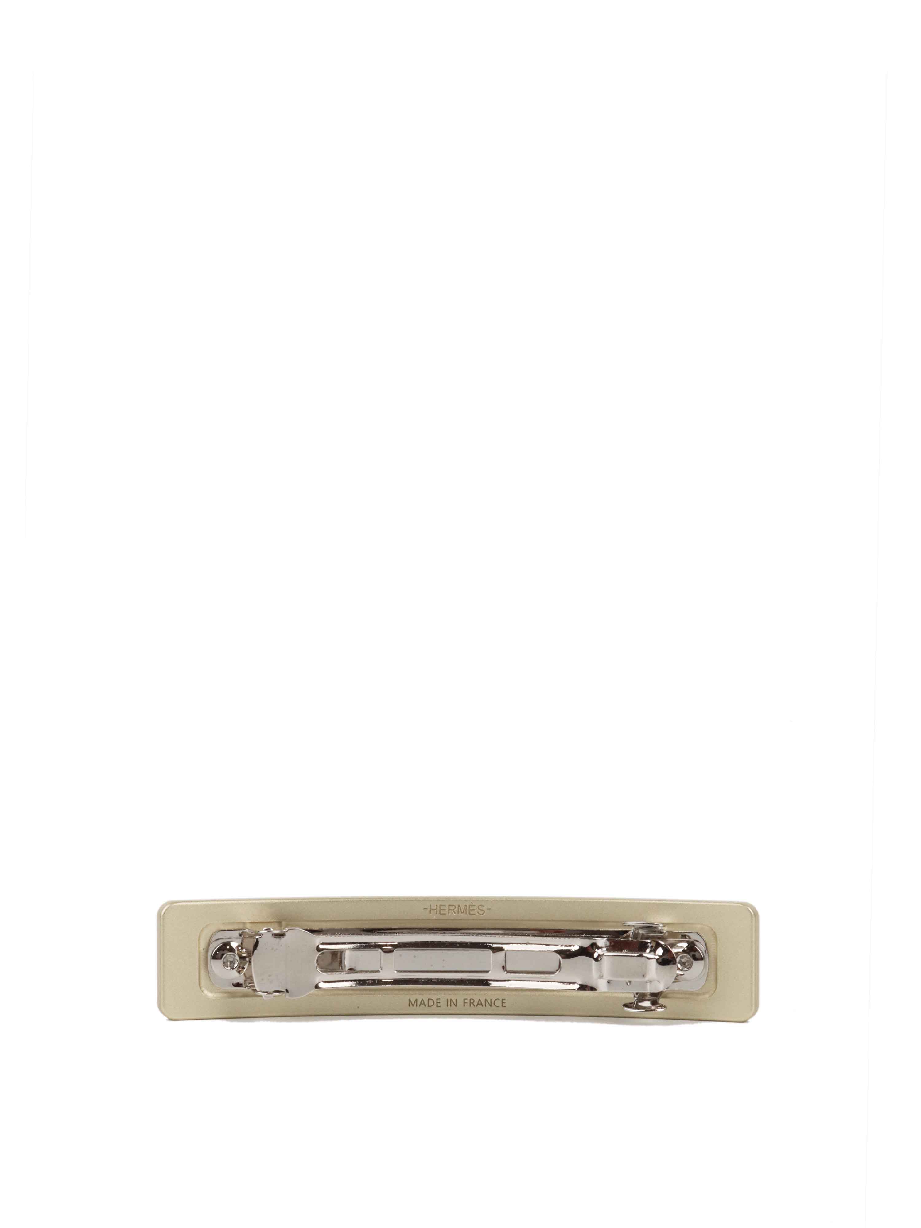 Hermes Caprice PM Hair Clip Light Gold Doré.