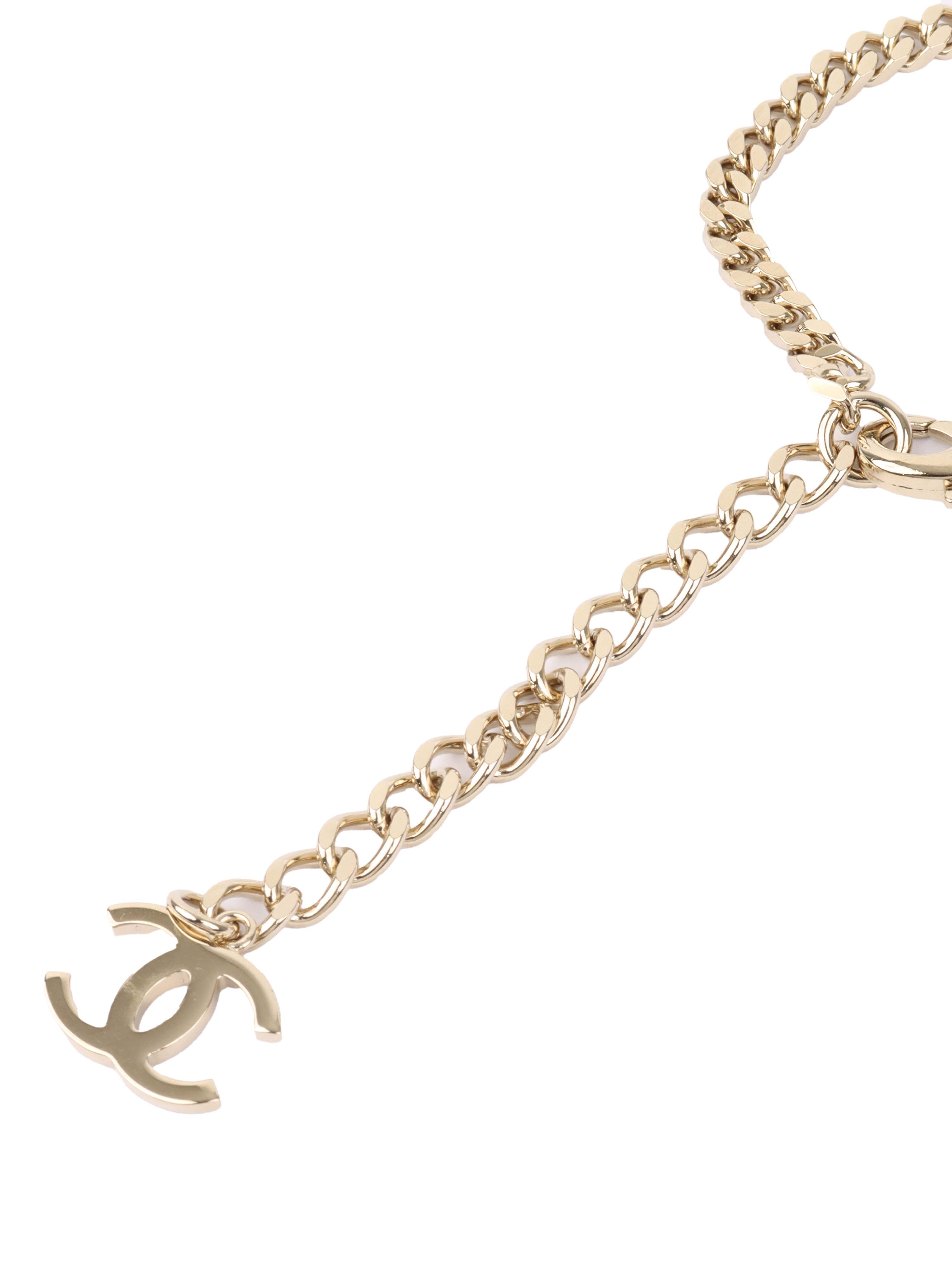 Chanel Light Gold CC Logo Choker.