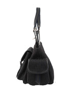 Dior Black Vintage Canvas Pocket Bag.