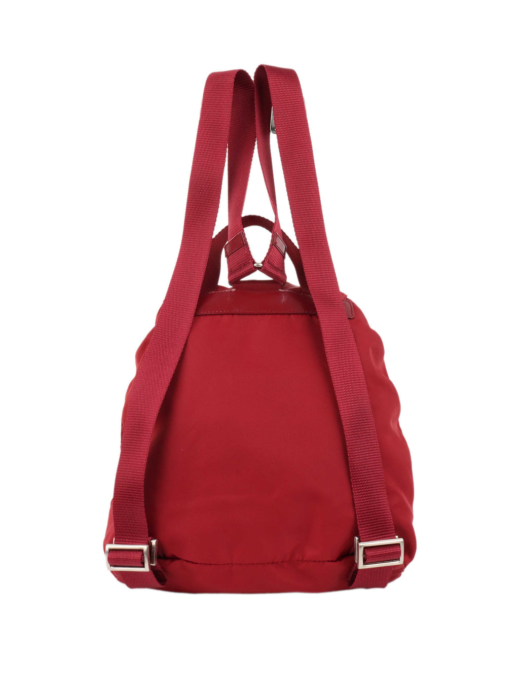 Prada Red Nylon Backpack.
