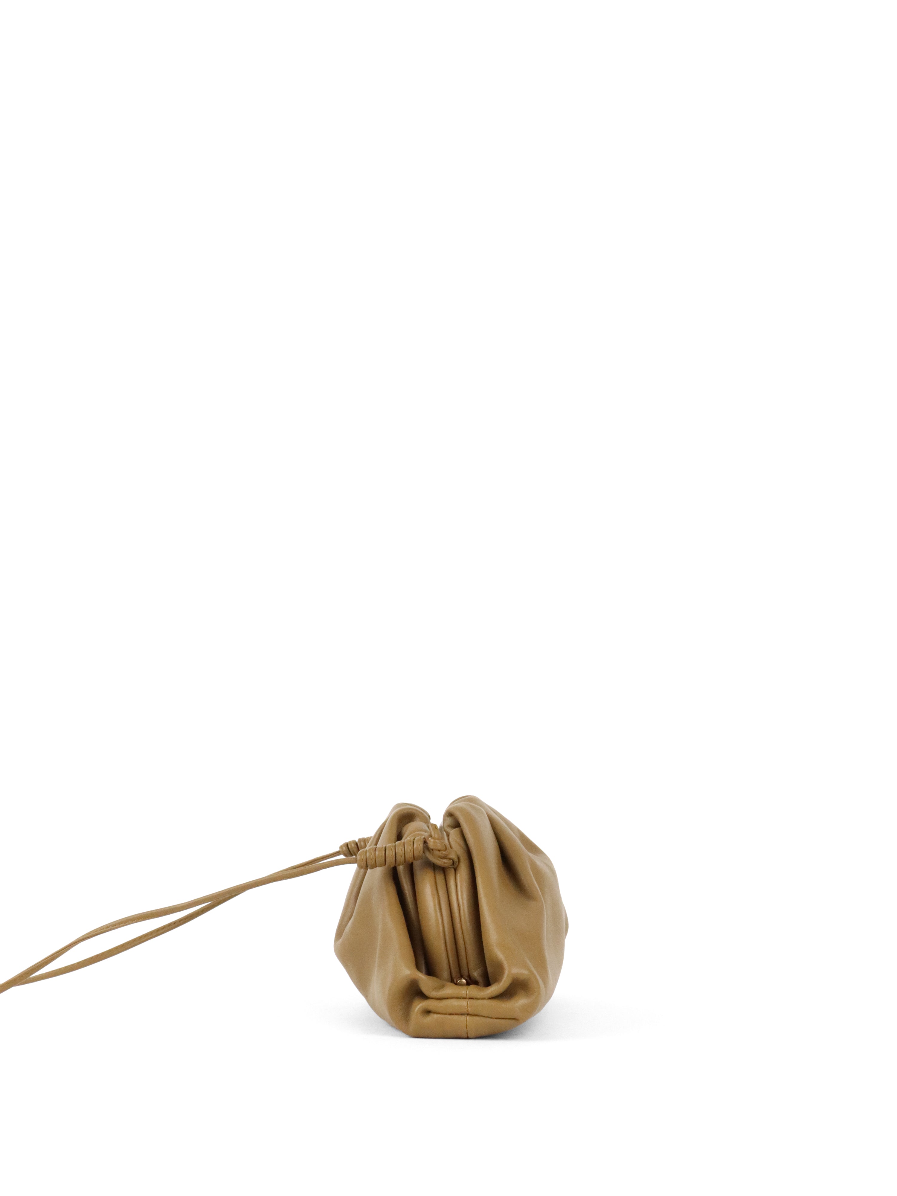 Bottega Veneta Mustard Green Mini Pouch Crossbody Bag