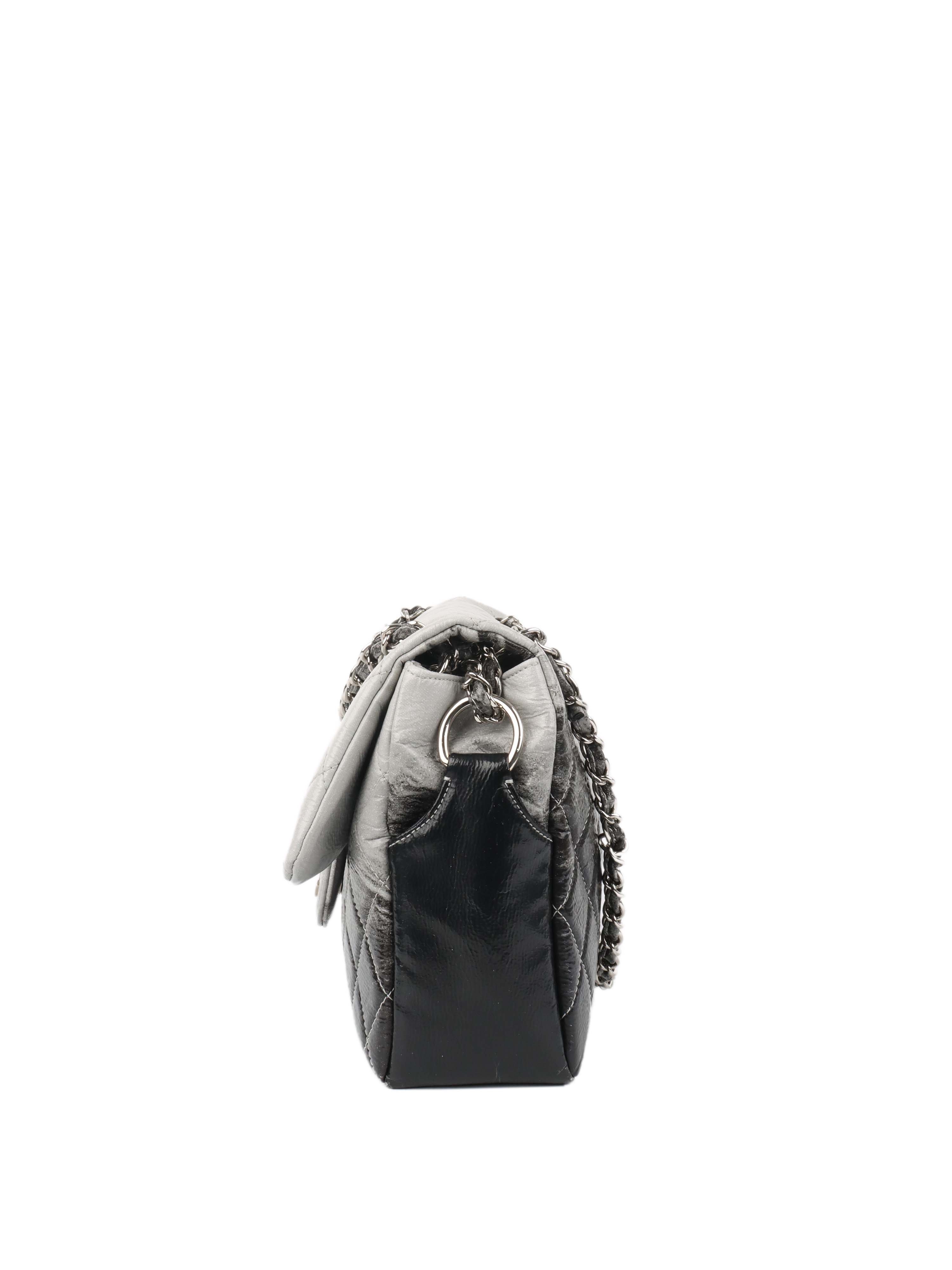 Chanel Melrose Degrade Jumbo Flap Bag SHW