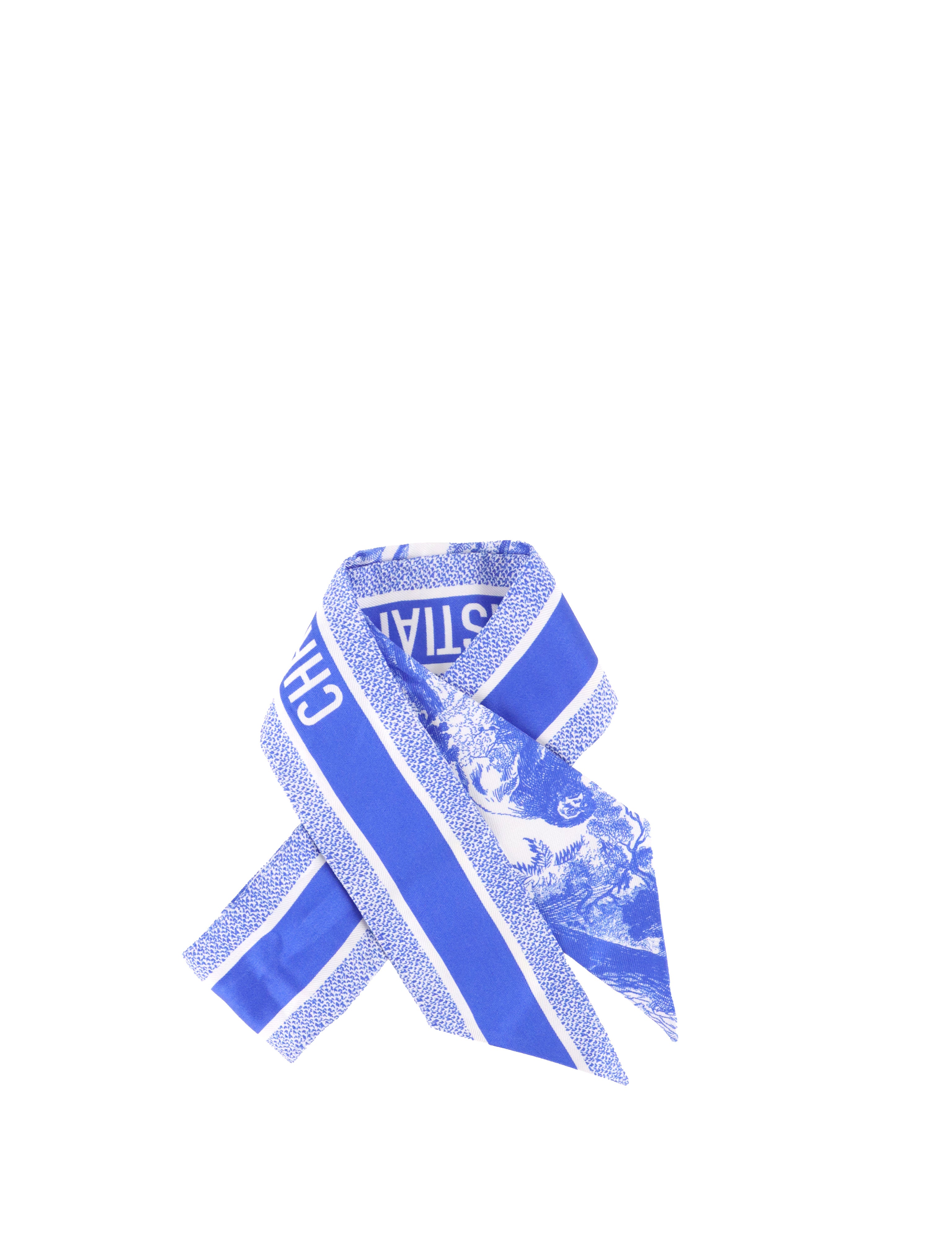 Dior Bright Blue Toile de Jouy Bande Twilly.