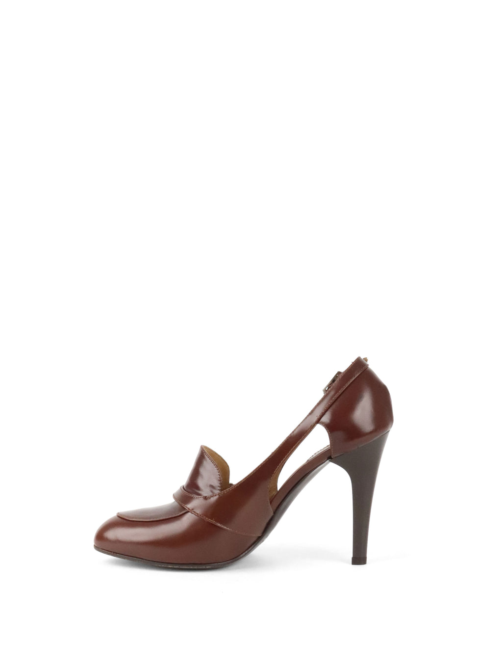 Chloe Brown Leather Heels