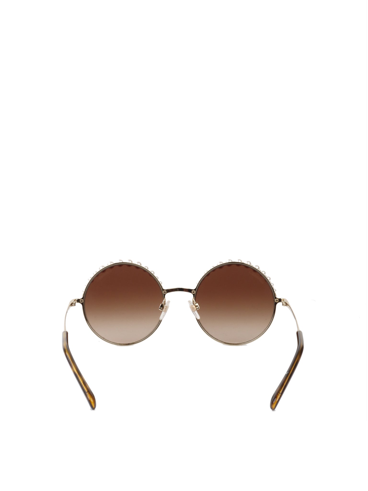 Chanel round 2024 sunglasses pearl