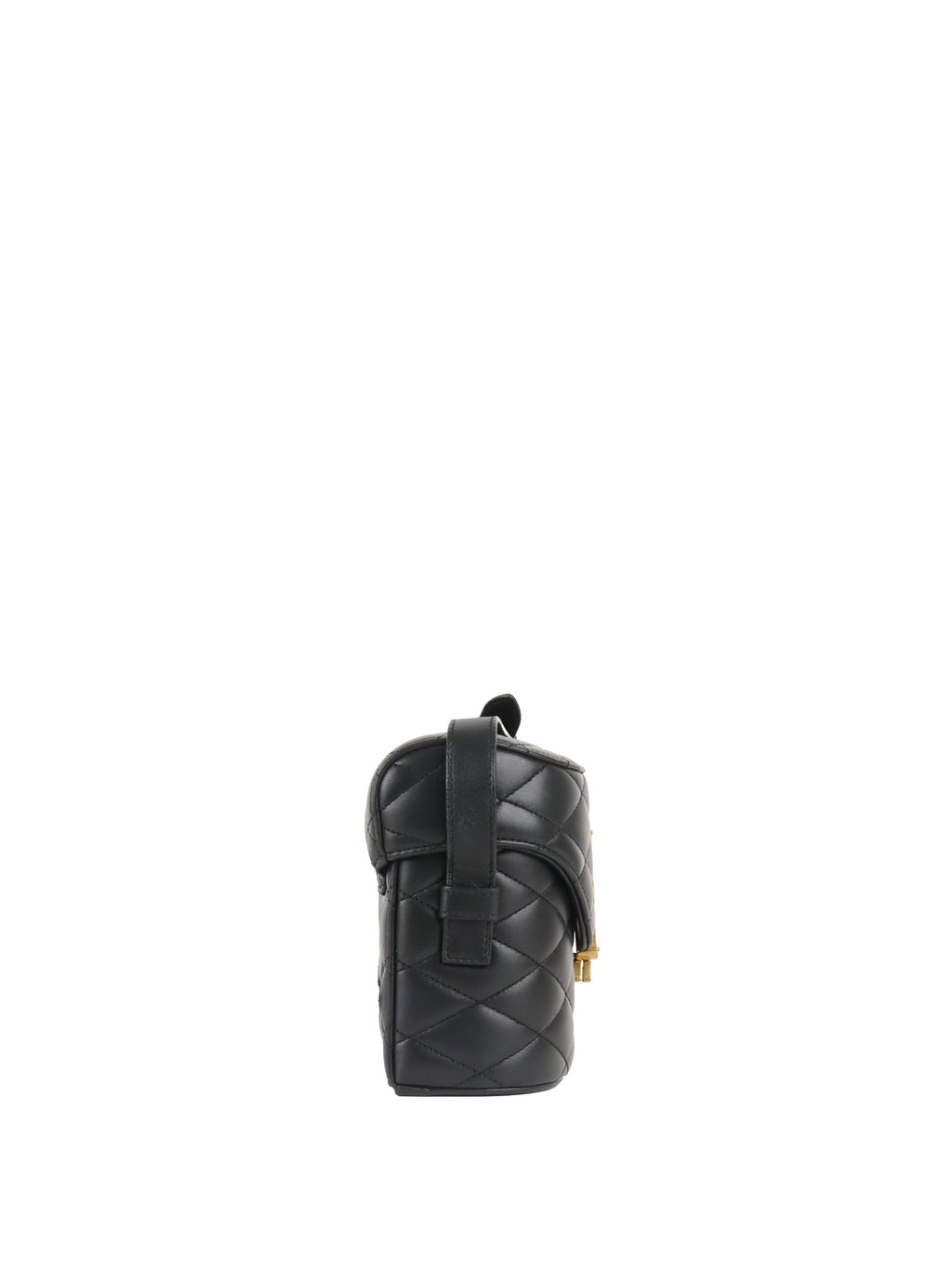 Saint Laurent  Black Quilted Lambskin June Box Shoulder Bag.