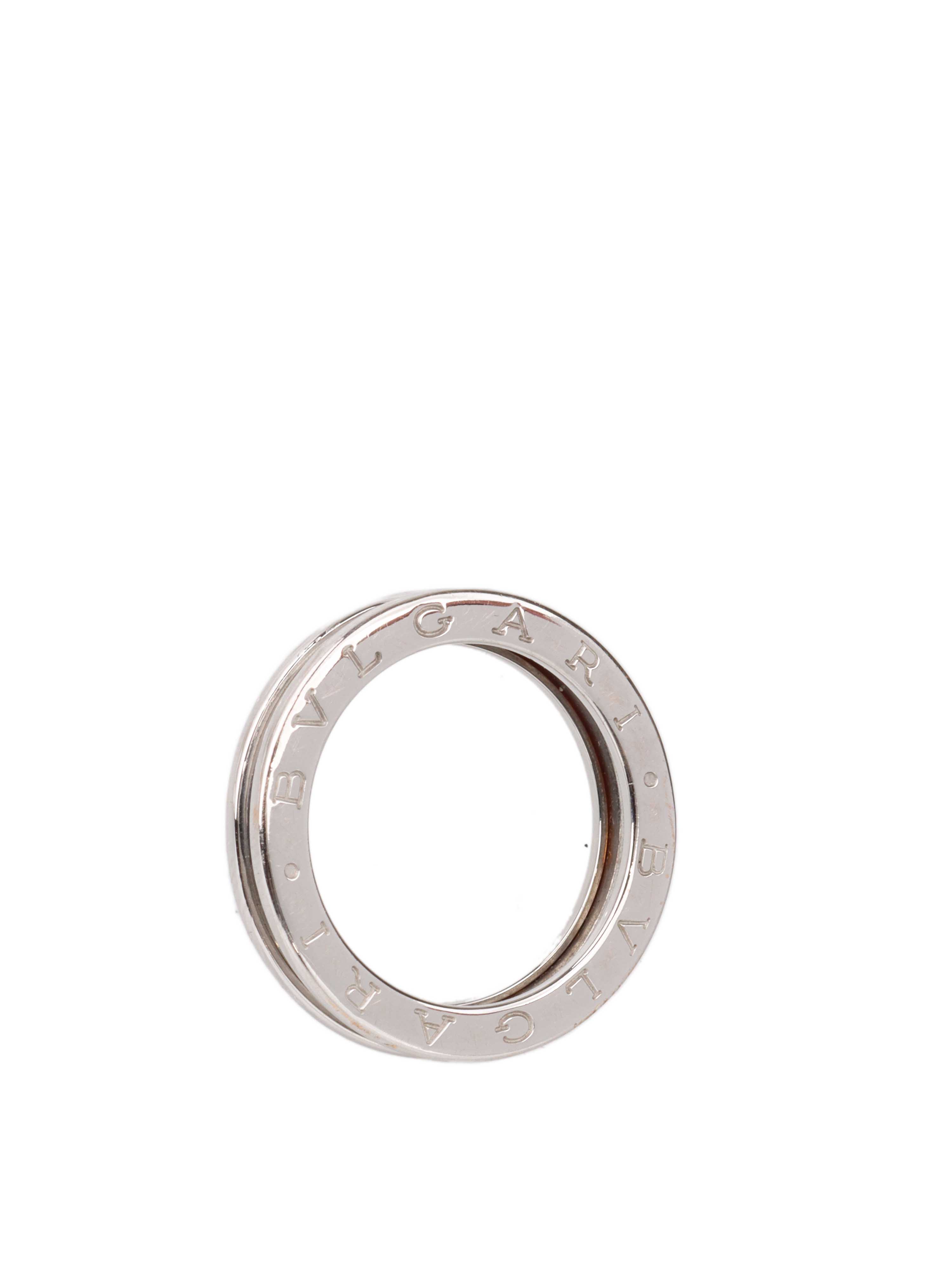 Bvlgari B Zero1 One Band Ring 18k White Gold.