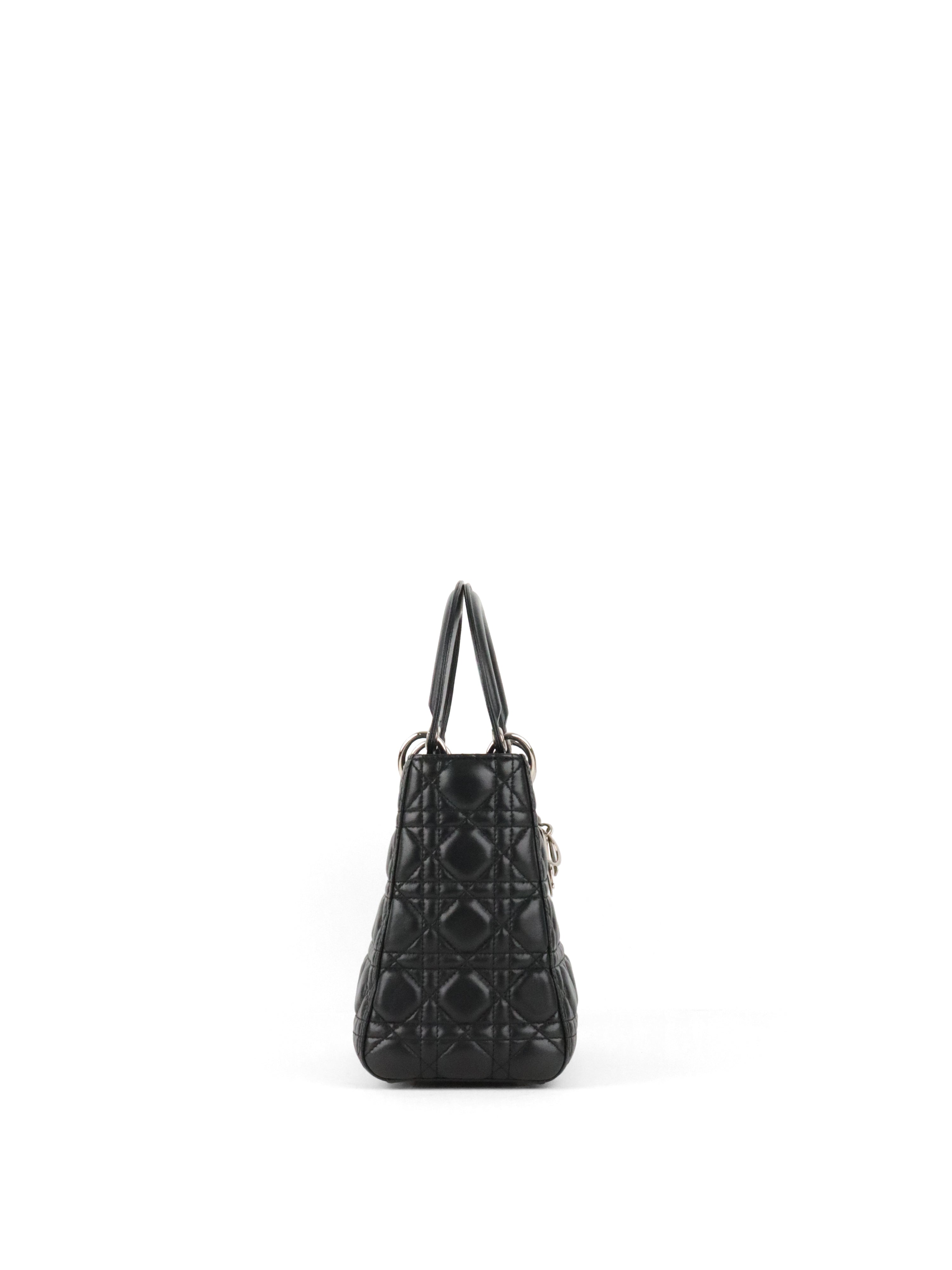 Dior Black Medium Lady Dior Bag