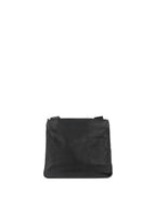 Prada Black Leather Messenger Bag.