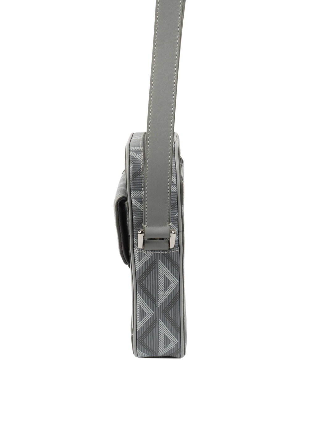 Dior Silver 'Hit The Road' Vertical Crossbody Pouch.