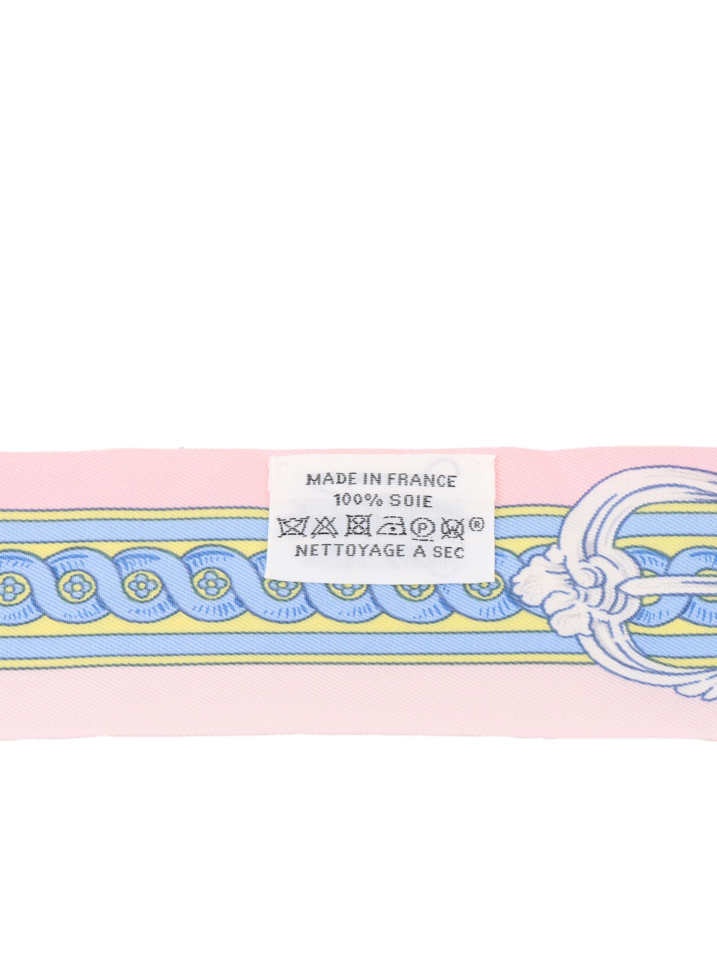 Hermes Pastel Pink & Blue Twilly.