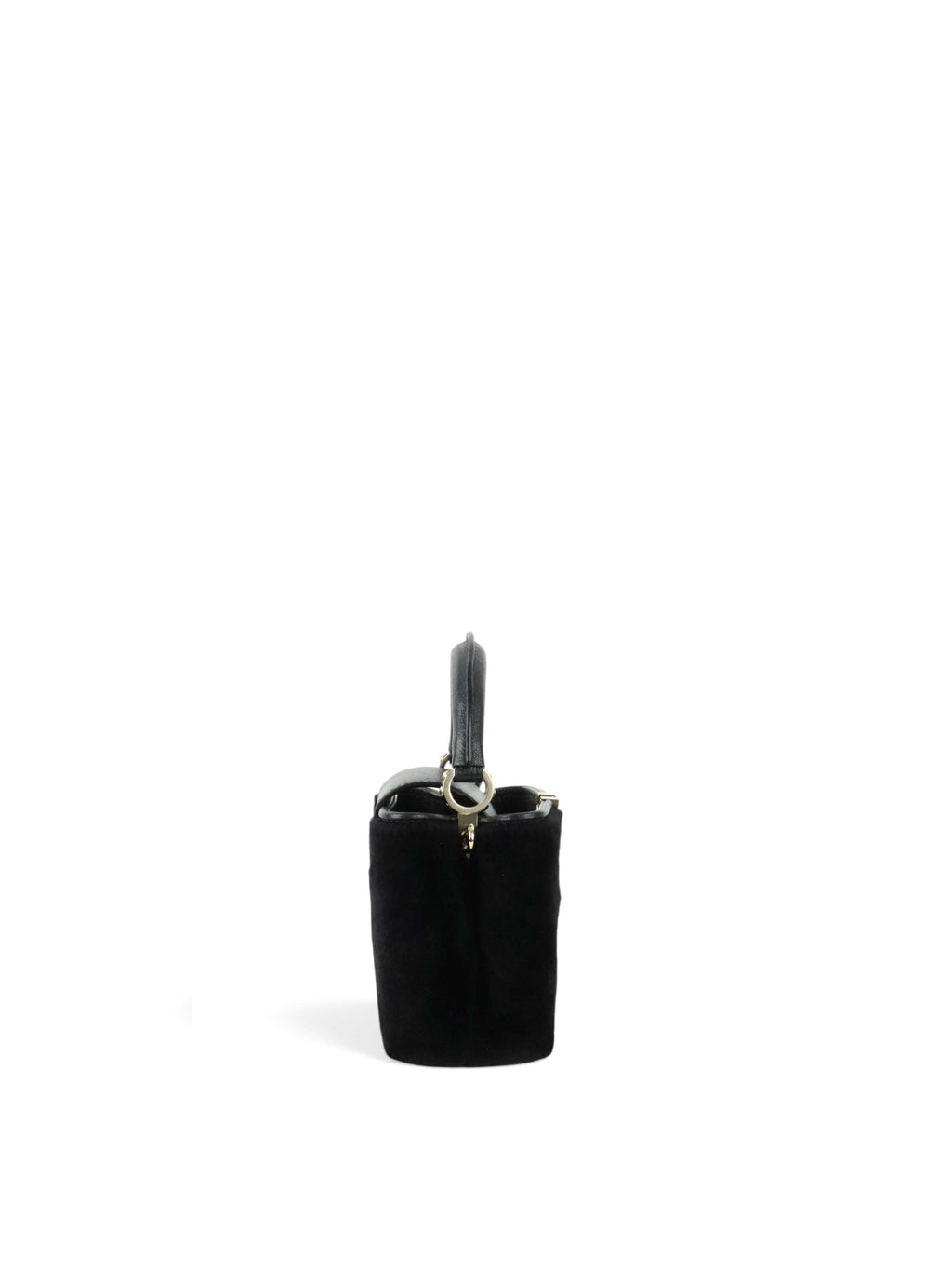 Louis Vuitton Black Sherling Mini East West Capucines