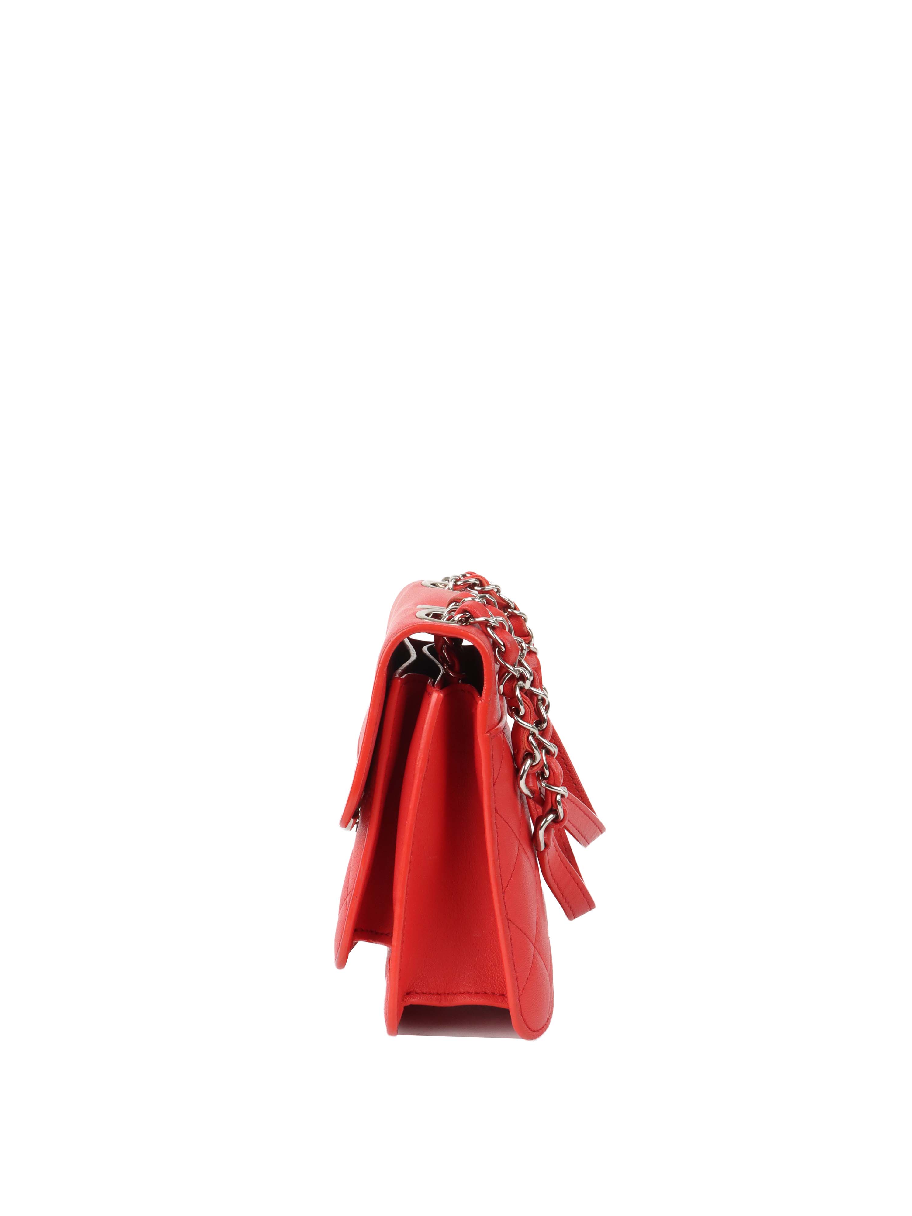 Chanel Red Quilted Two-tone CC Flap Bag