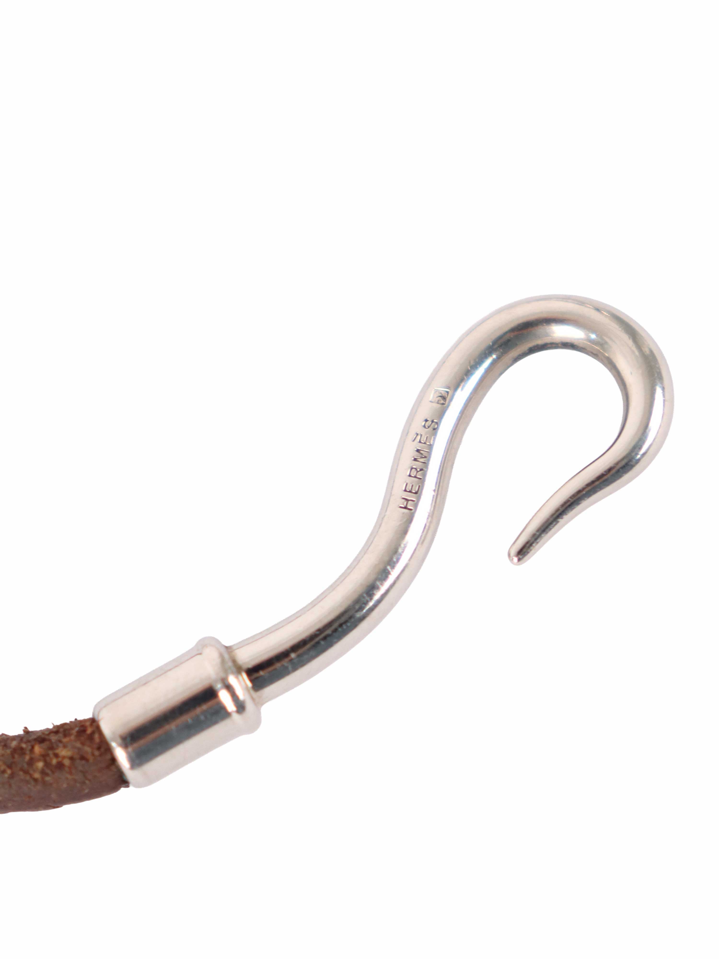 Hermes Dark Brown Jumbo Hook Bracelet