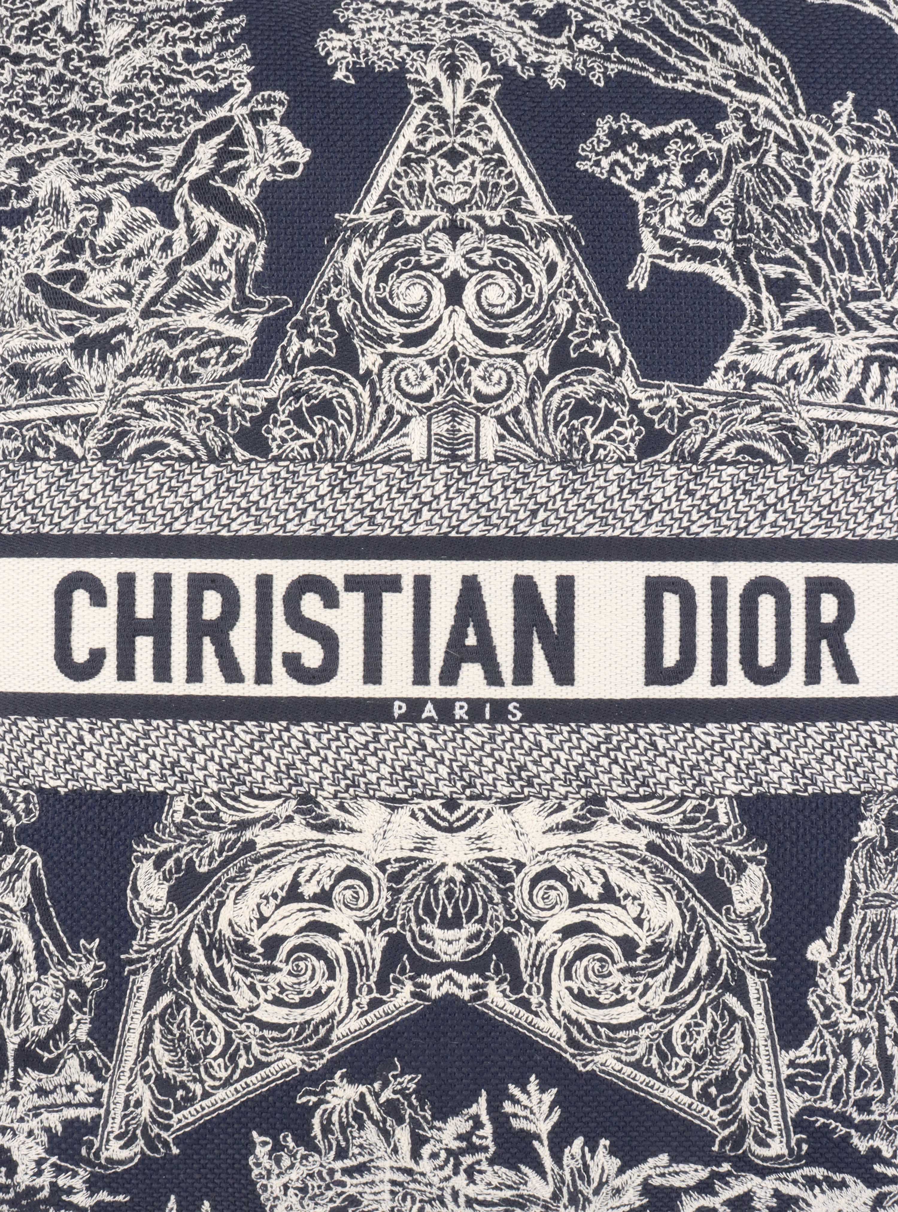Dior Square Pillow in Navy.