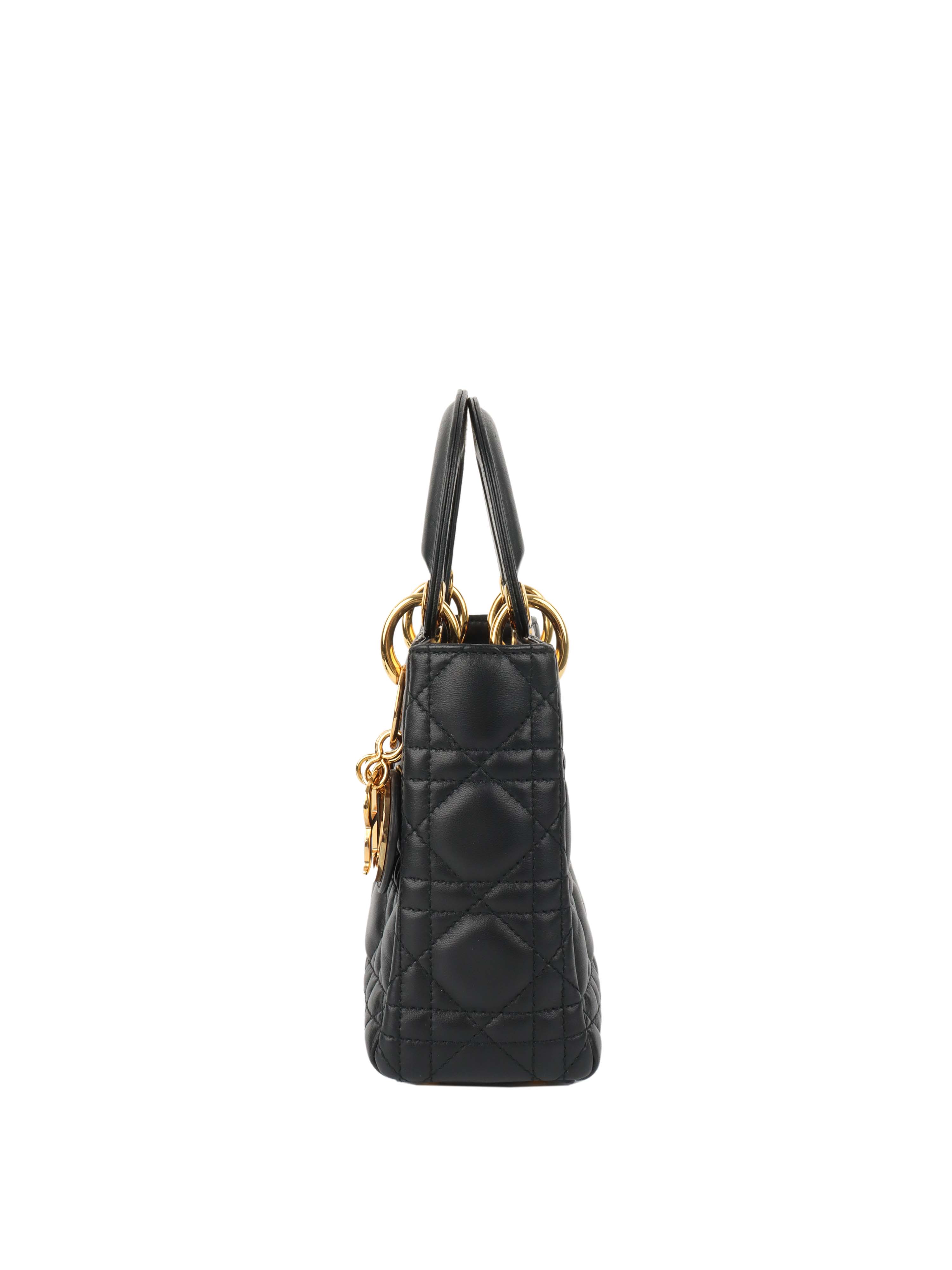Dior Black Mini Lady Dior Bag.