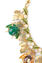 Dolce & Gabbana Brass Crystal Bug Charm Pendant
