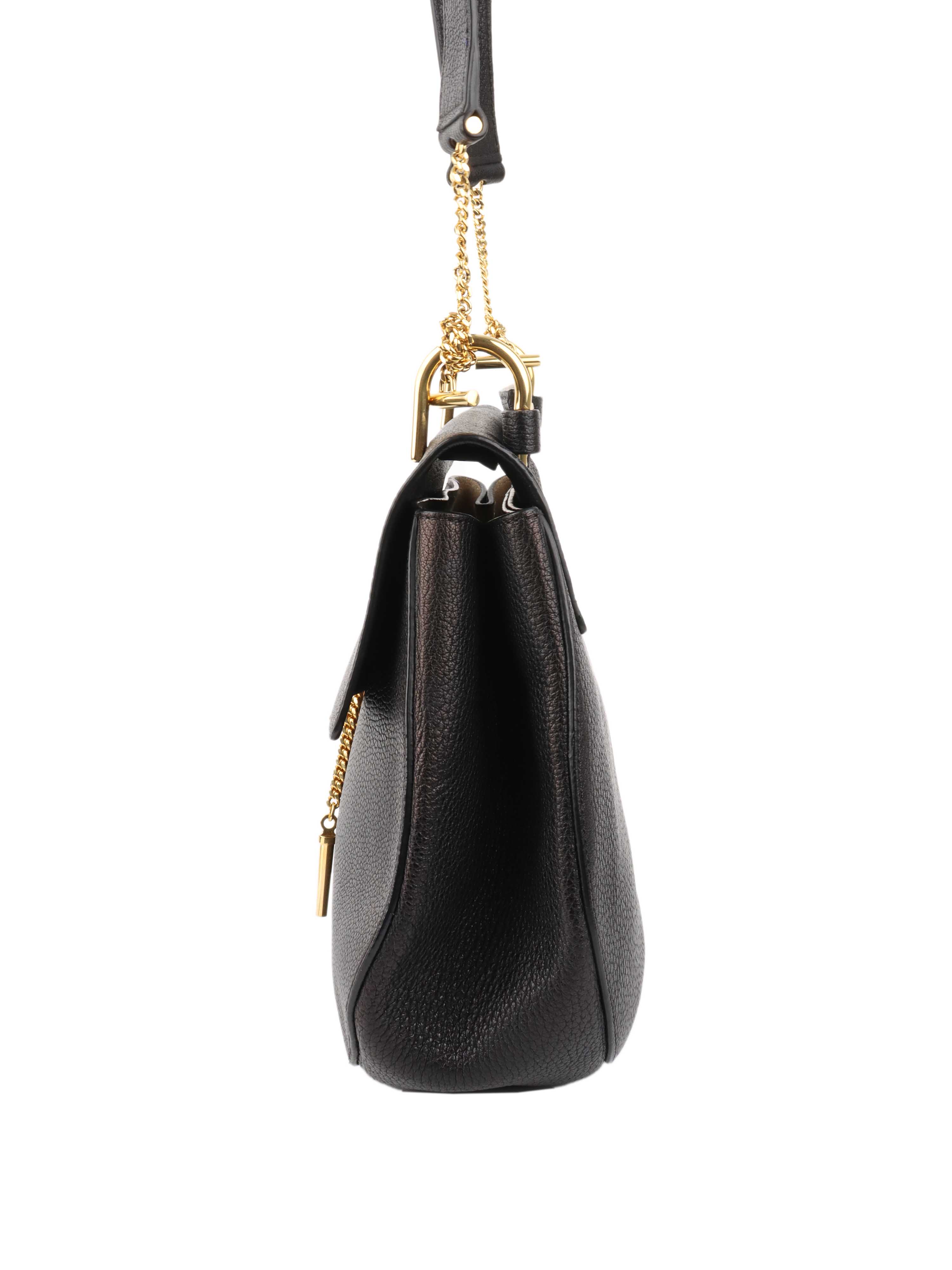 Chloe Black Large Drew Bag.
