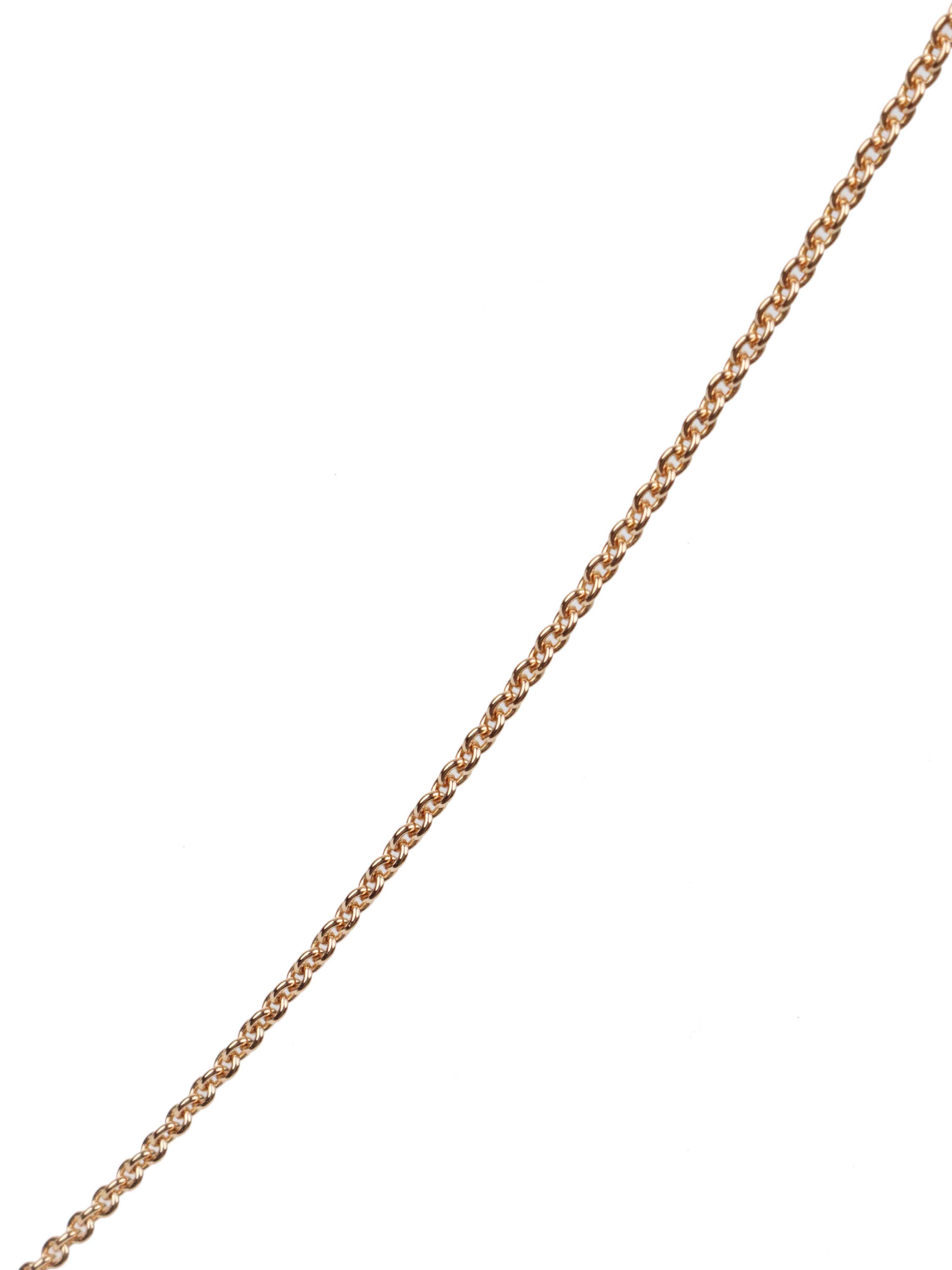 Hermes Finesse Pendant Necklace 18k Rose Gold Diamonds.