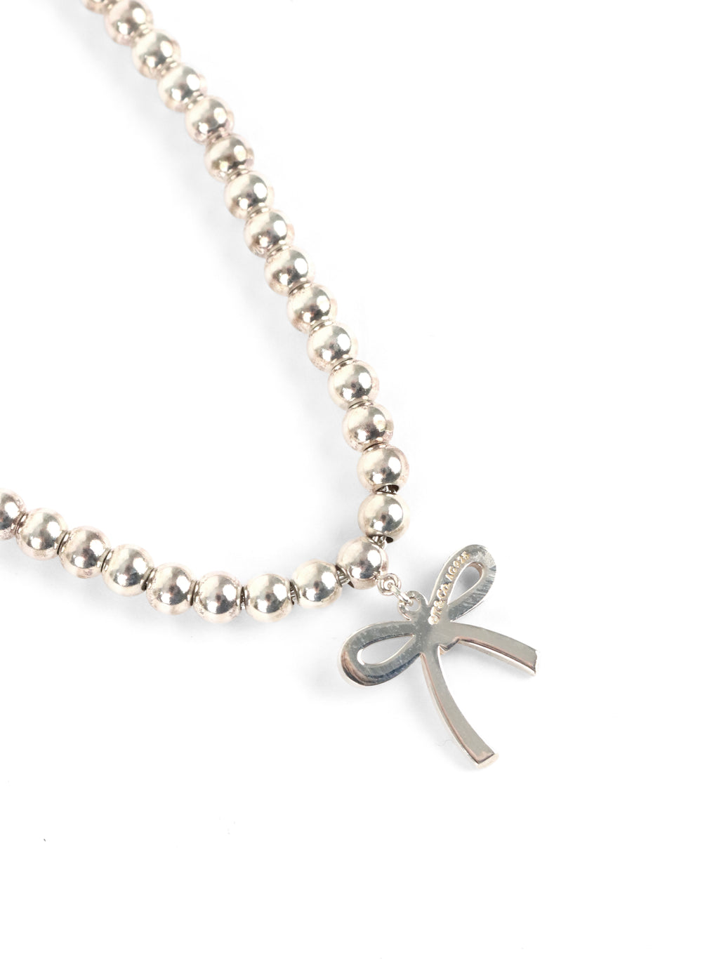Tiffany & Co Bow Charm Bead Bracelet