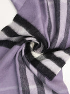 Burberry Light Purple Check Cashmere Scarf