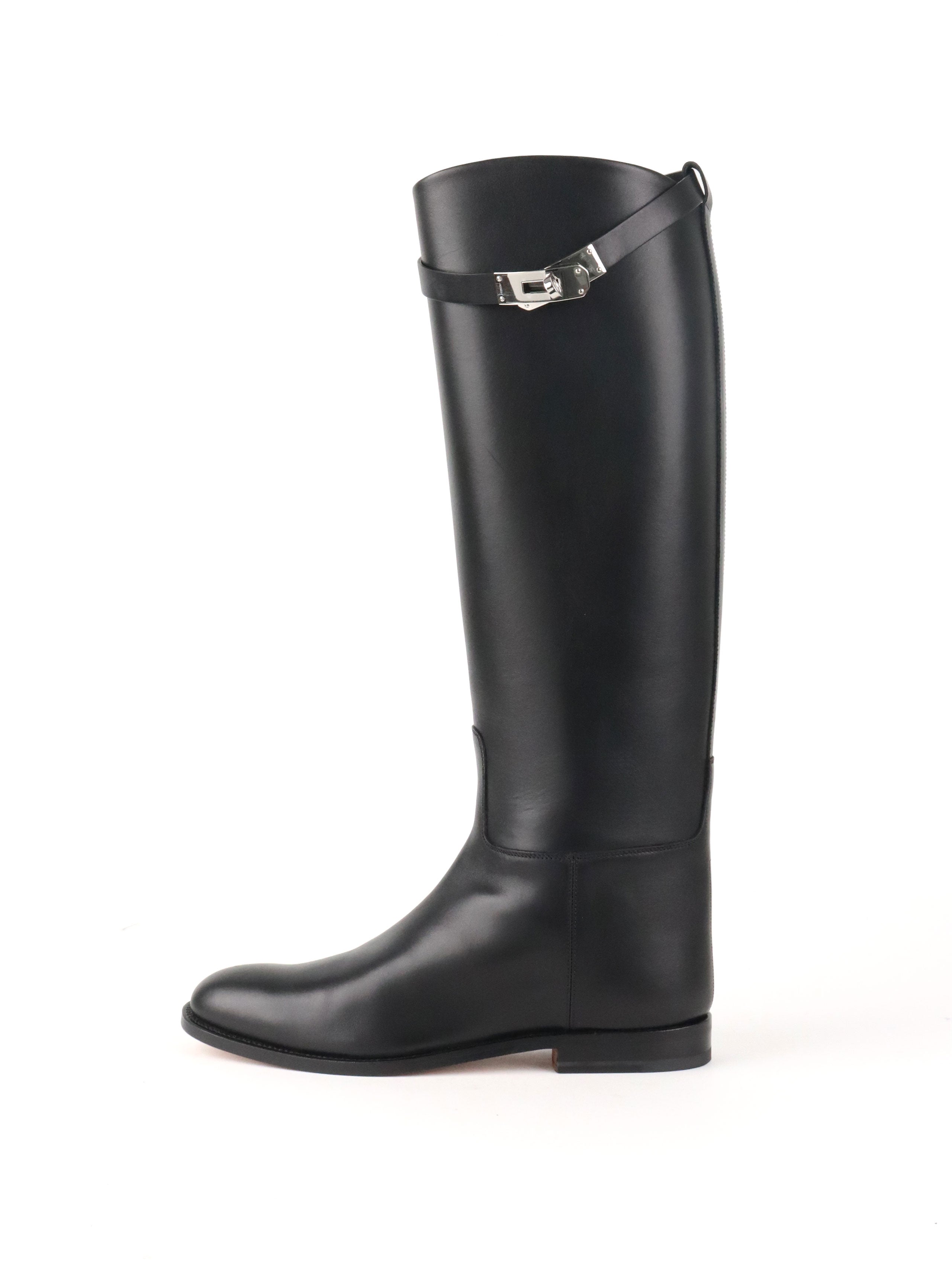 Hermes Noir Jumping Boots size 39 PHW
