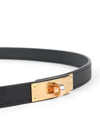 Hermes Noir Kelly 18 Belt with Rose Gold Hardware