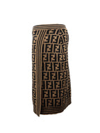 Fendi Zucca Vintage Wool Skirt.