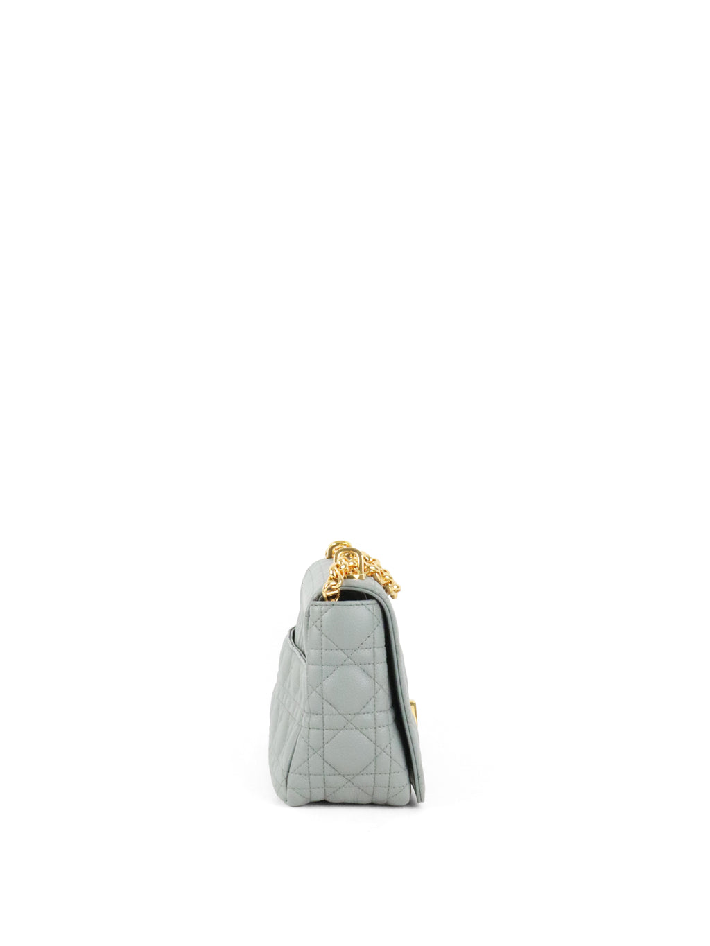 Dior Medium Stone Grey Cannage Caro Bag